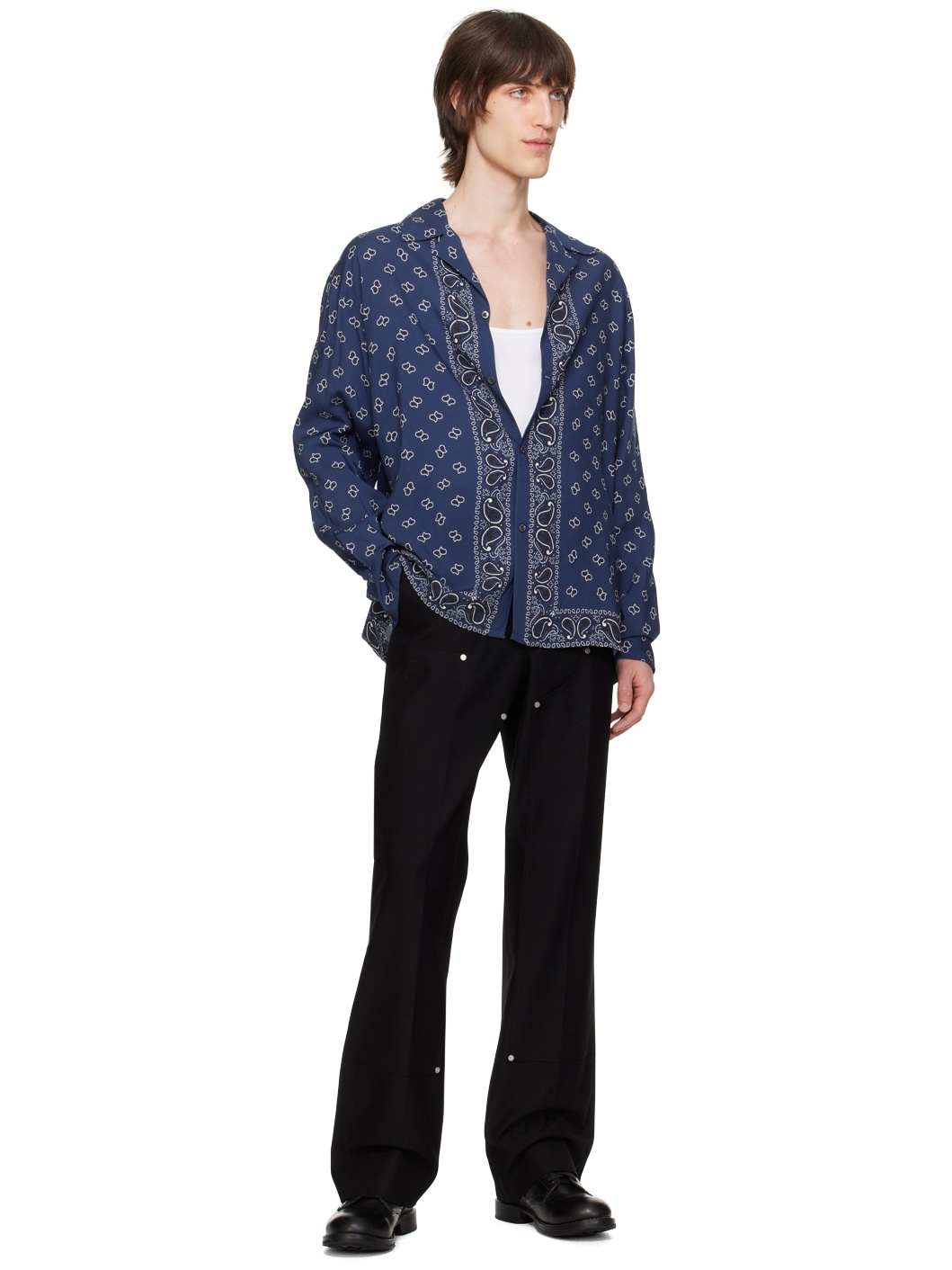 Black Monogram Trousers - 4