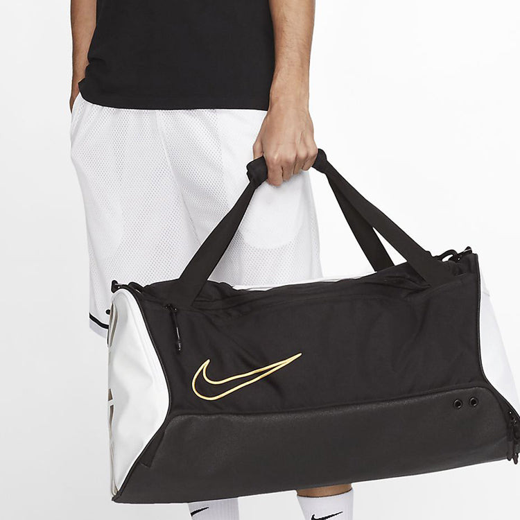 Nike Elite Basketball Duffel Bag 'Black White Metallic Gold' BA6163-011 - 5