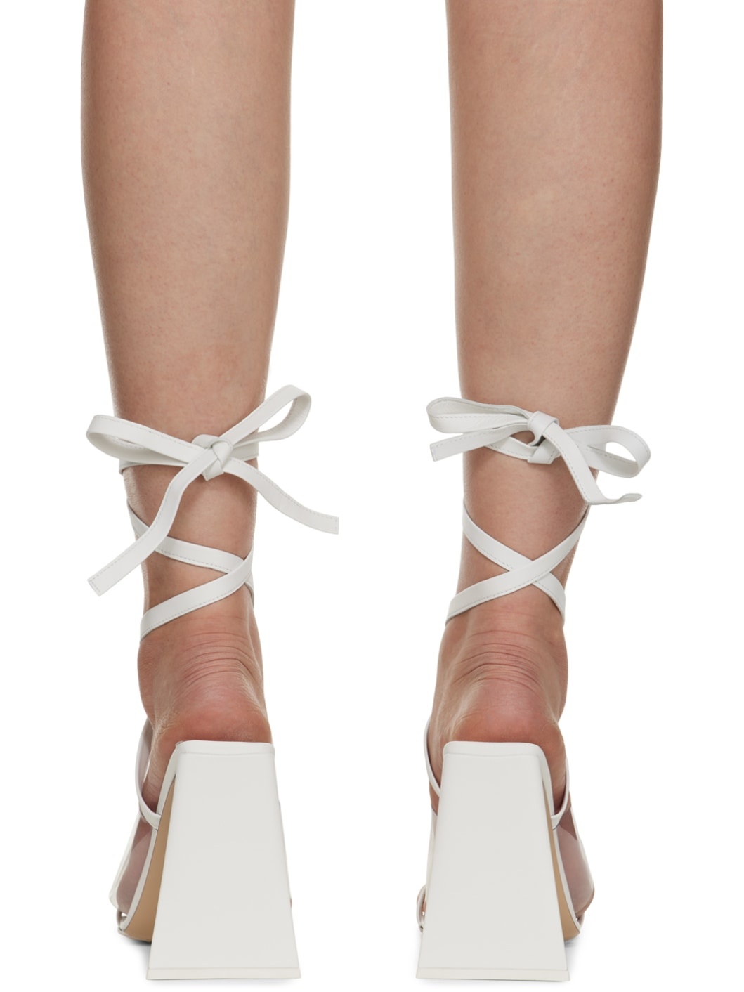White Isa Heeled Sandals - 2