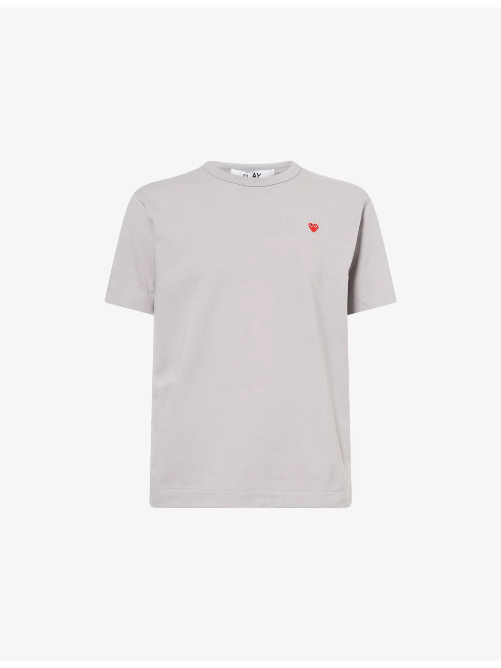 Small Heart-Embroidered Cotton T-Shirt - 1