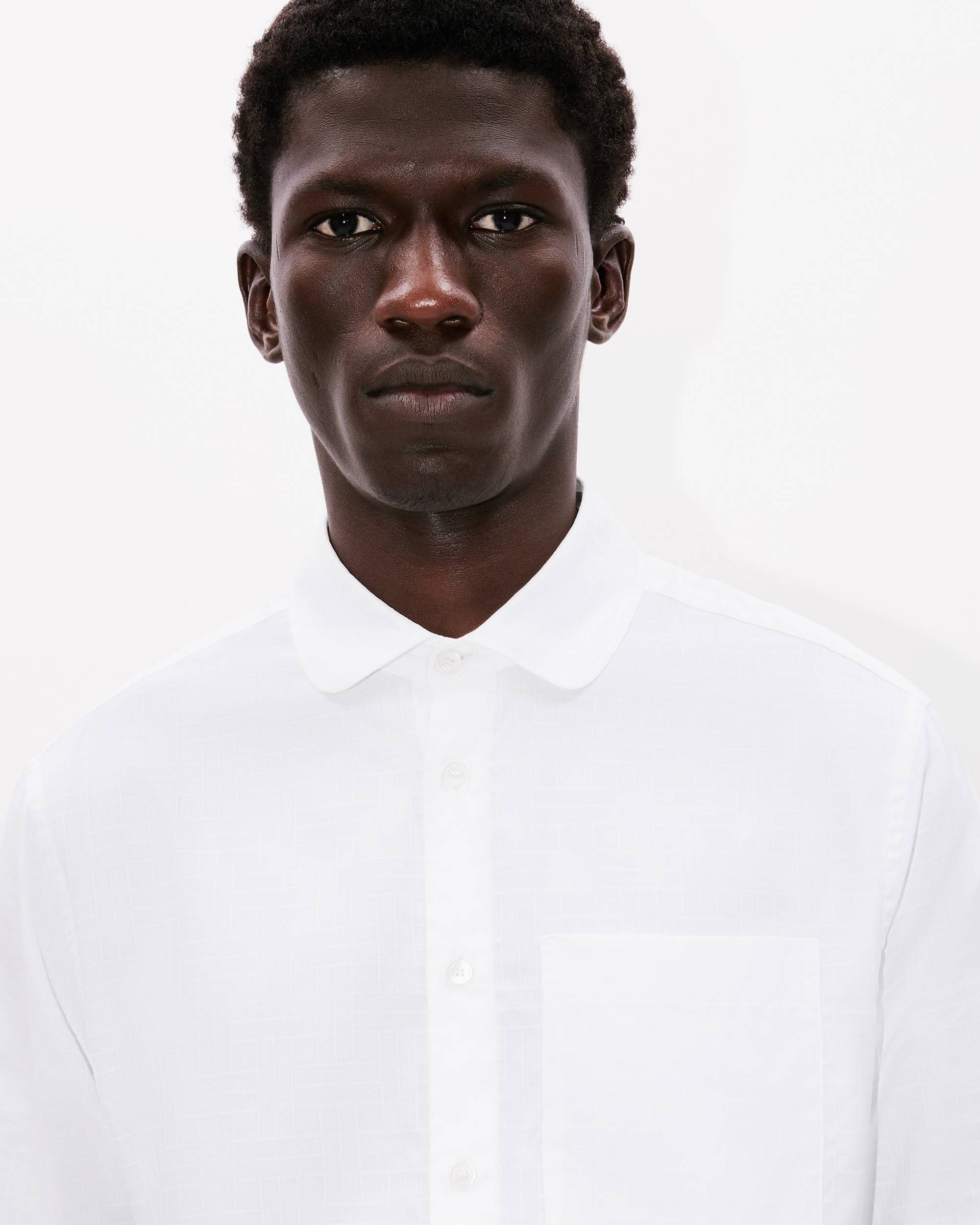 'KENZO Weave' slim shirt in cotton jacquard - 6
