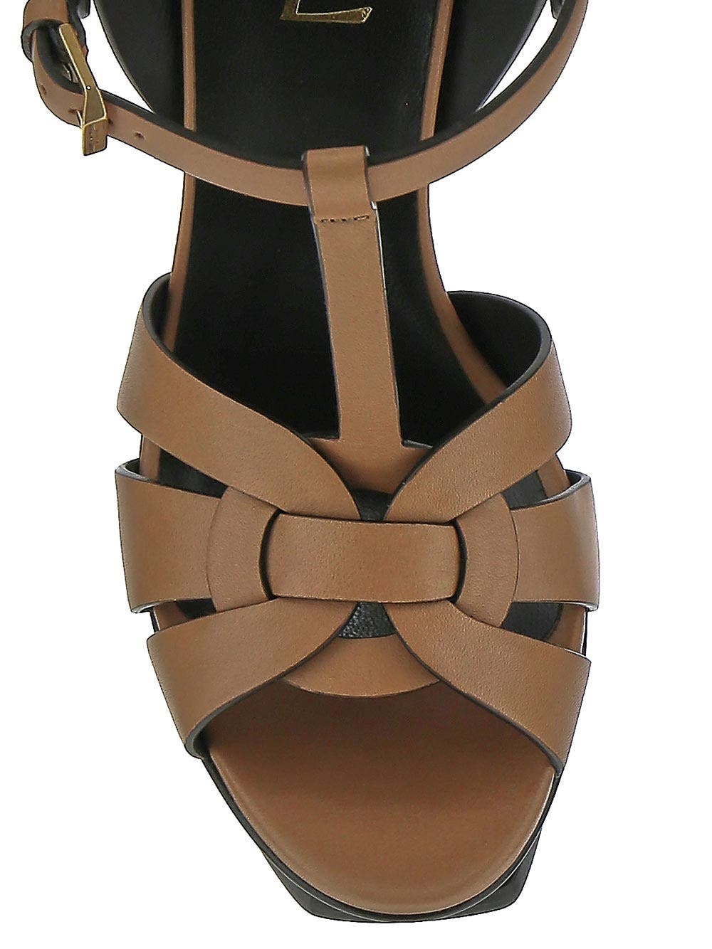 Tribute Platform Sandals in Vegetable-Tanned Leather - 4