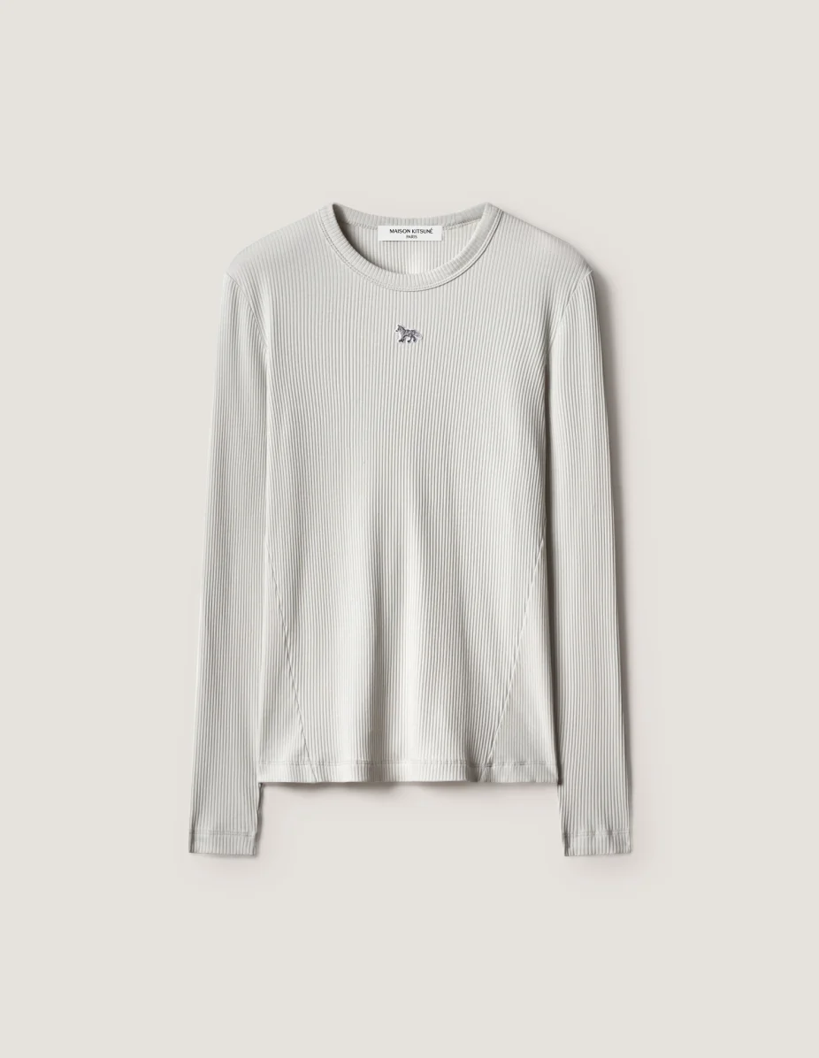 BABY FOX LONG SLEEVE RIBBED TEE-SHIRT - 1