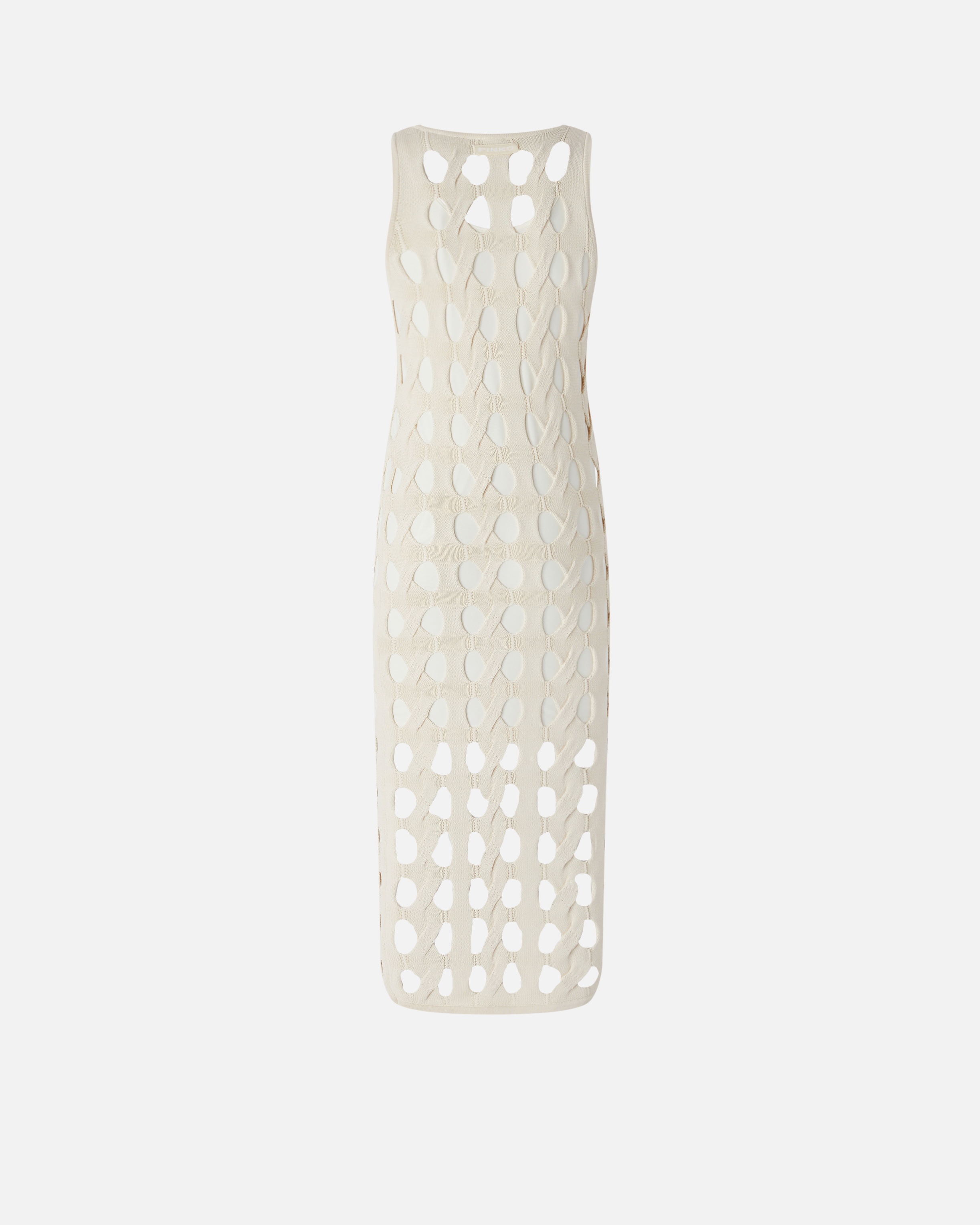 PERFORATED KNIT MIDI DRESS - 6