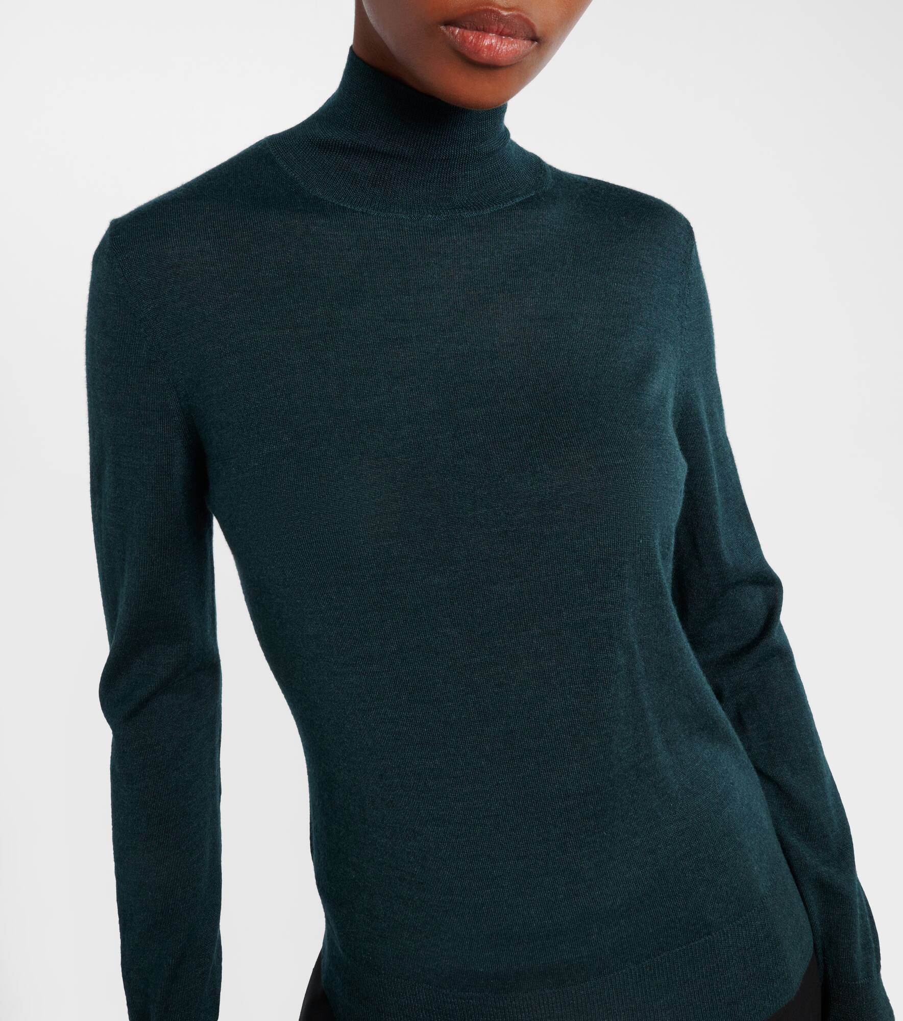 Wool and silk turtleneck sweater - 4
