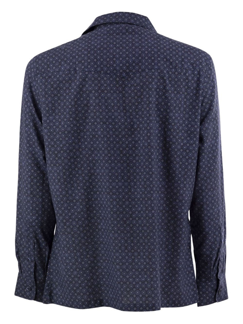 Brunello Cucinelli geometric-print shirt outlook