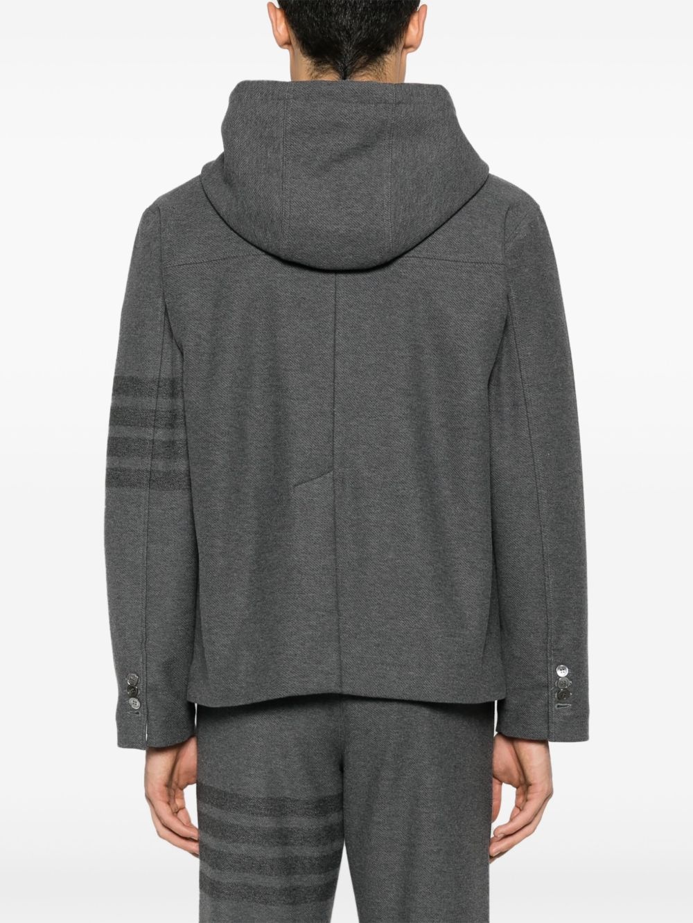 4 Bar-stripe hooded jacket - 4