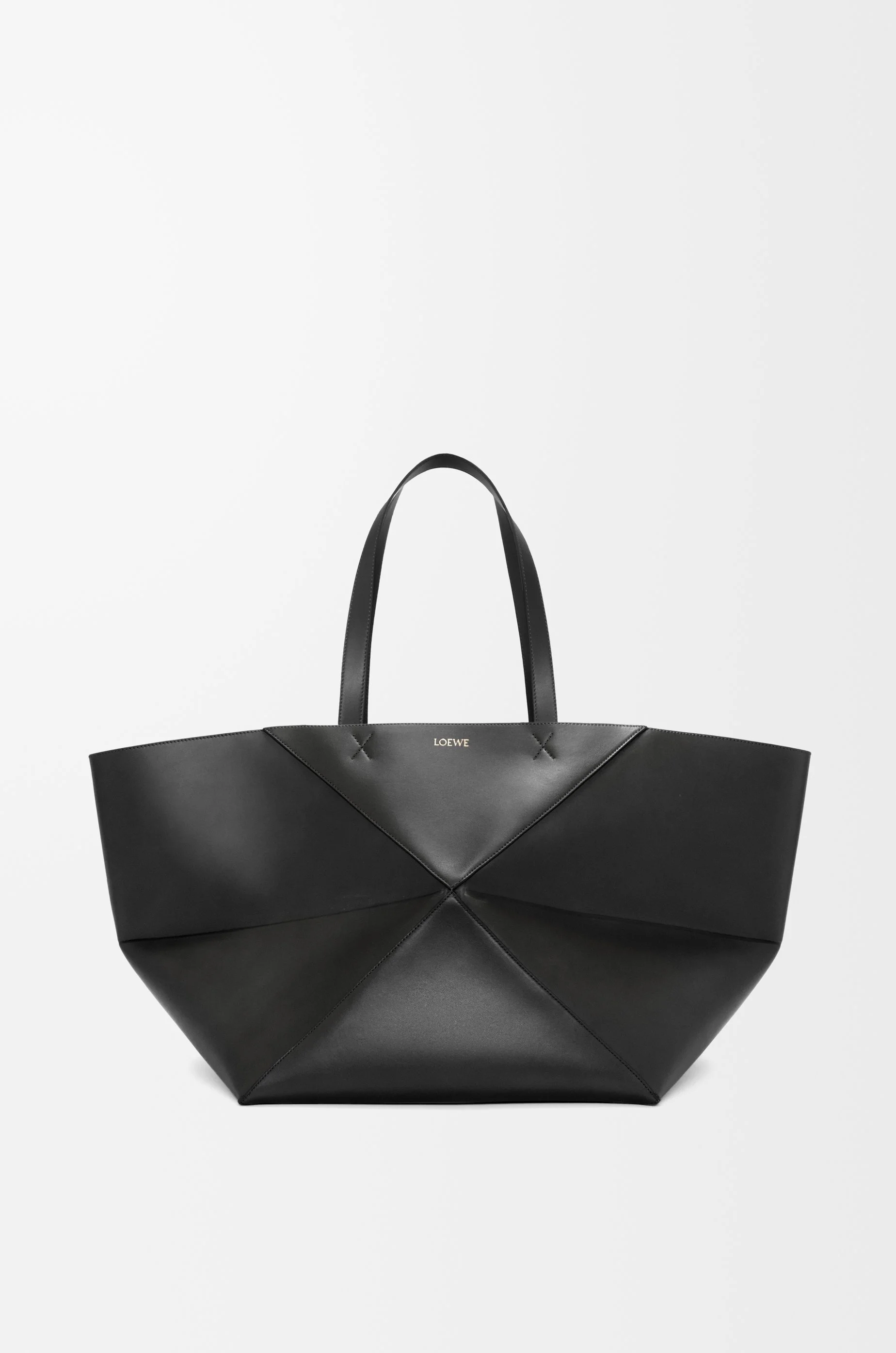 XXL Puzzle Fold tote in shiny calfskin - 1