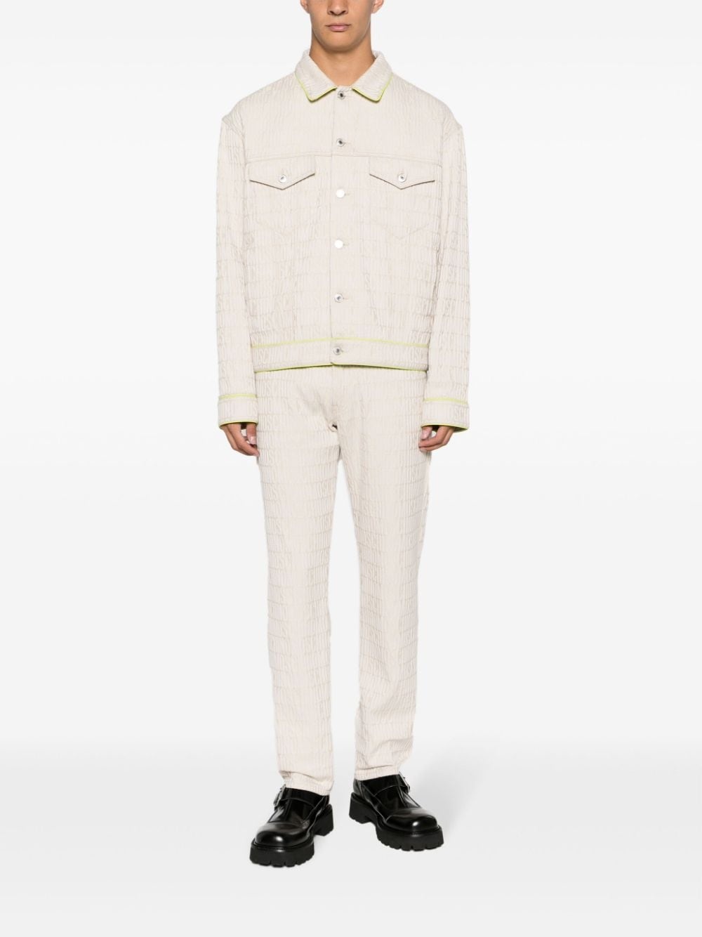 slim-cut logo-embossed jeans - 2