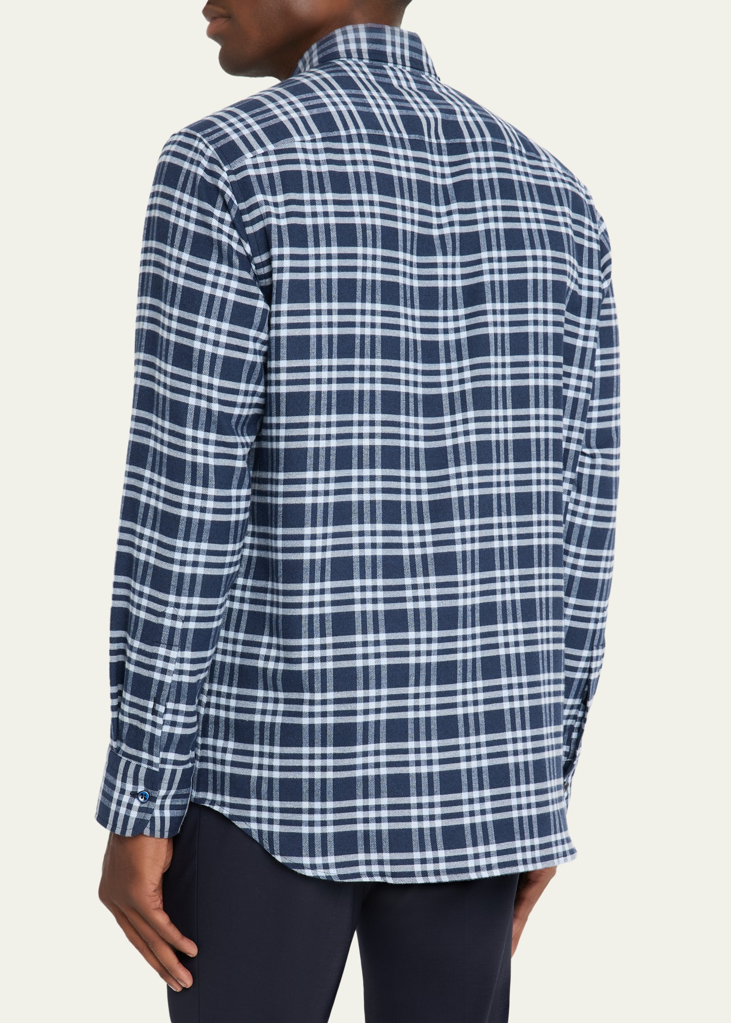 Men's Cotton Flannel Check Shirt - 3