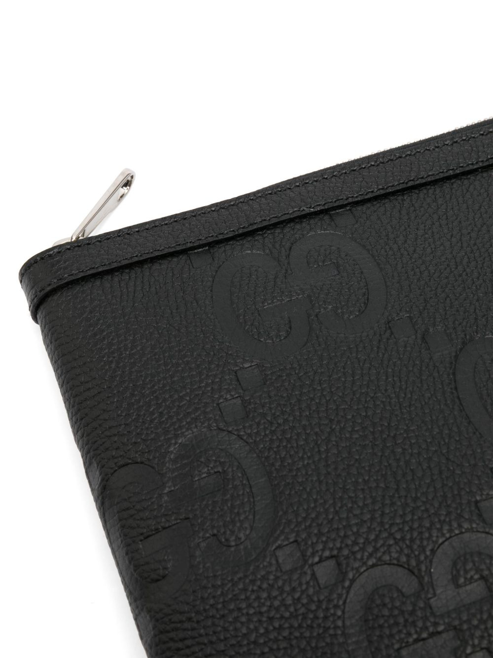Jumbo GG leather clutch bag - 3