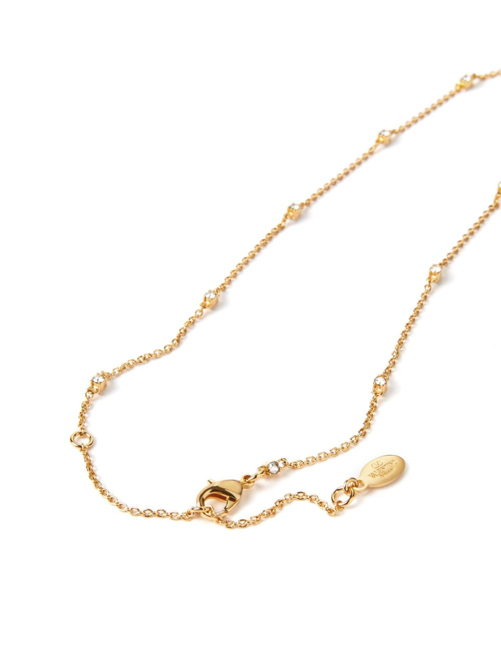 VLogo Signature crystal-embellishment necklace - 4