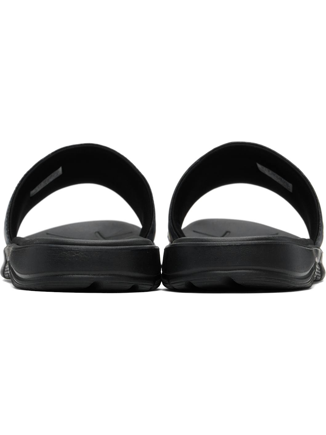 Black Reebok Edition Logo Pool Slides - 2