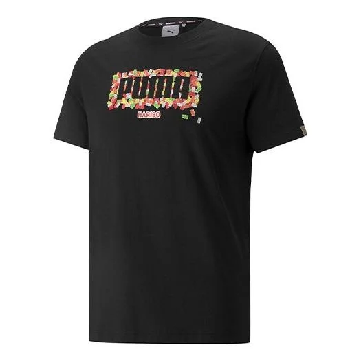 PUMA x HARIBO Unisex Printing Round-neck Tee Black 532794-01 - 1