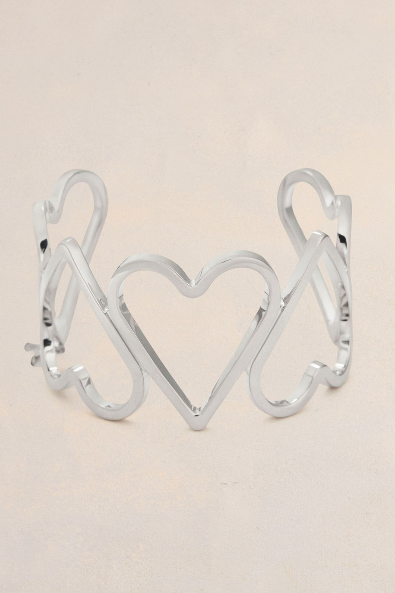 AMI Paris Oversize Upside Down Hearts Bracelet outlook