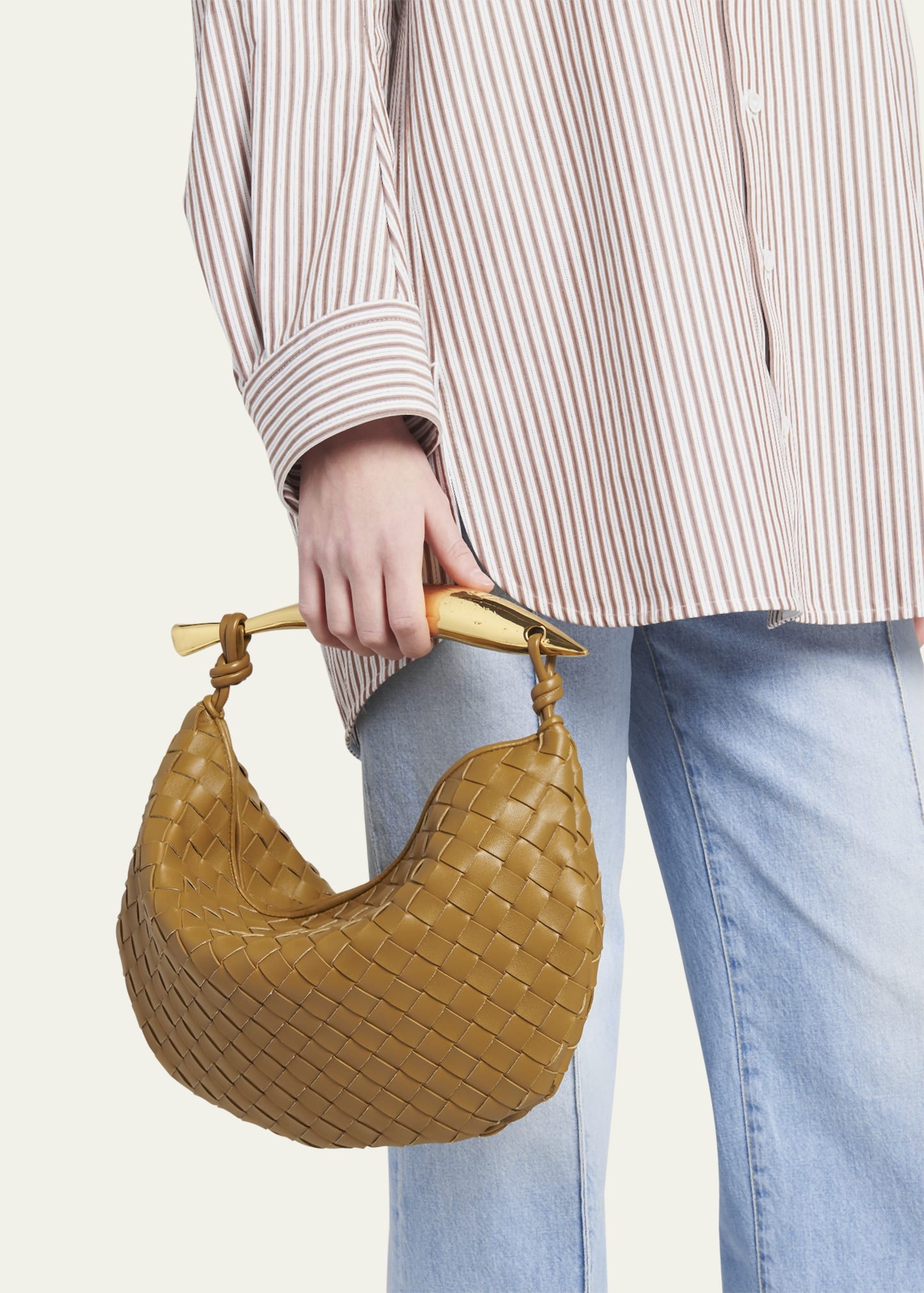 Sardine Intrecciato Napa Top-Handle Bag - 2