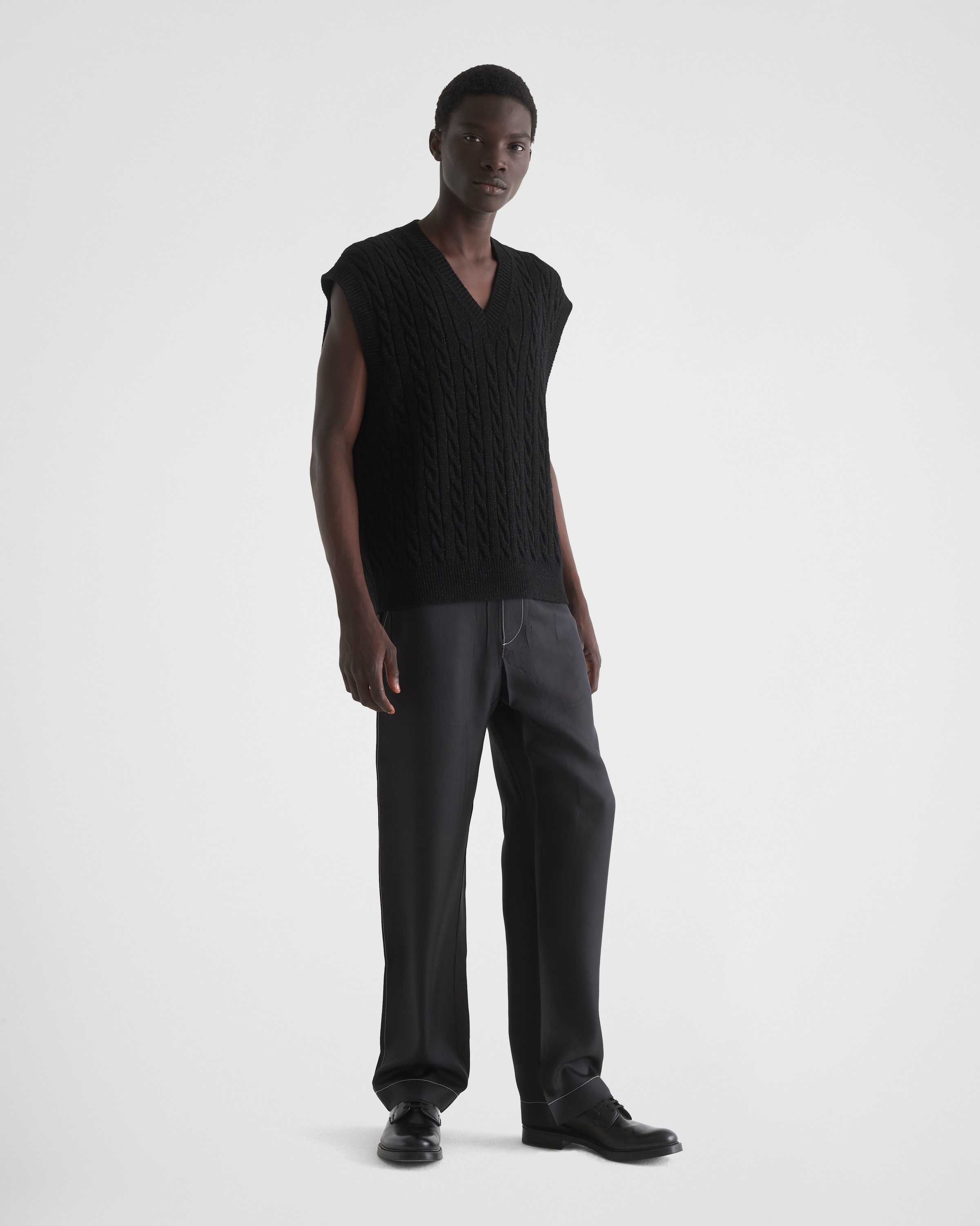 Cashmere and lamé vest - 2