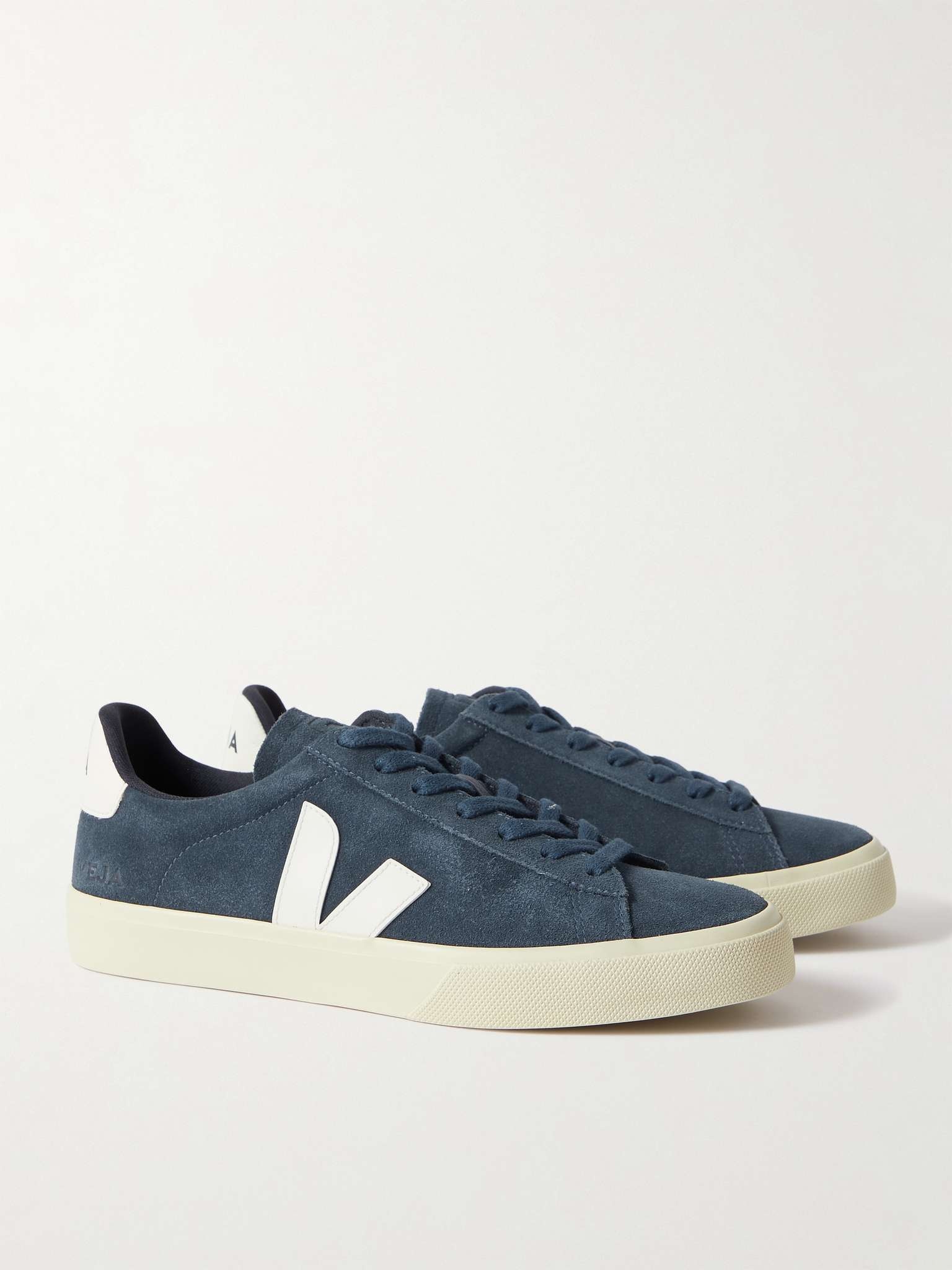 Leather-Trimmed Suede Sneakers