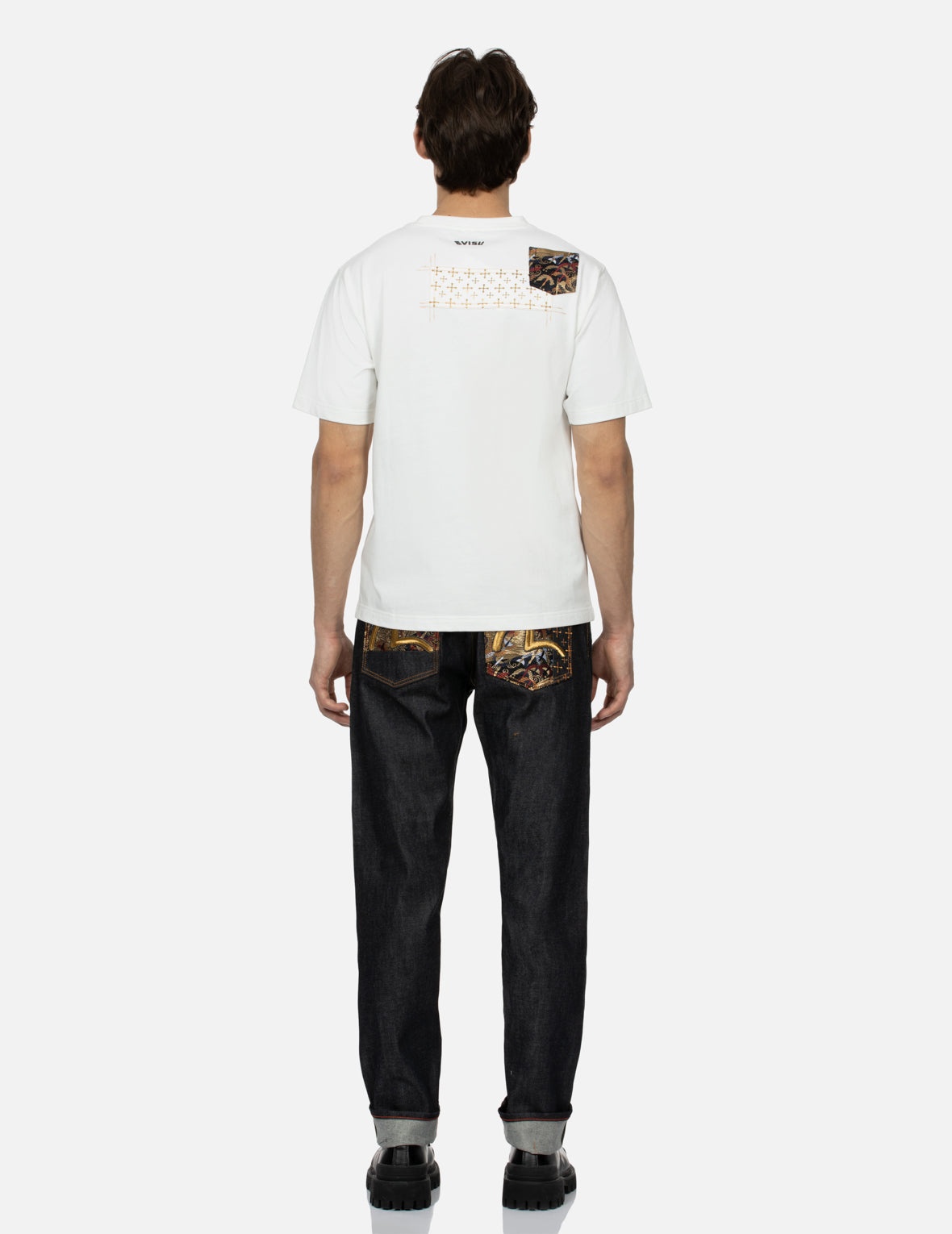 Seagull Embroidery and Brocade Patched Carrot Fit Denim Jeans #2017 - 5