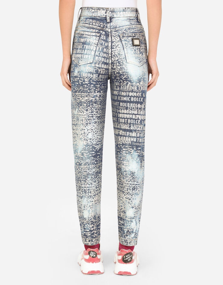 Foiled jeans with dolce & gabbana lettering - 2