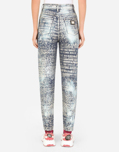 Dolce & Gabbana Foiled jeans with dolce & gabbana lettering outlook