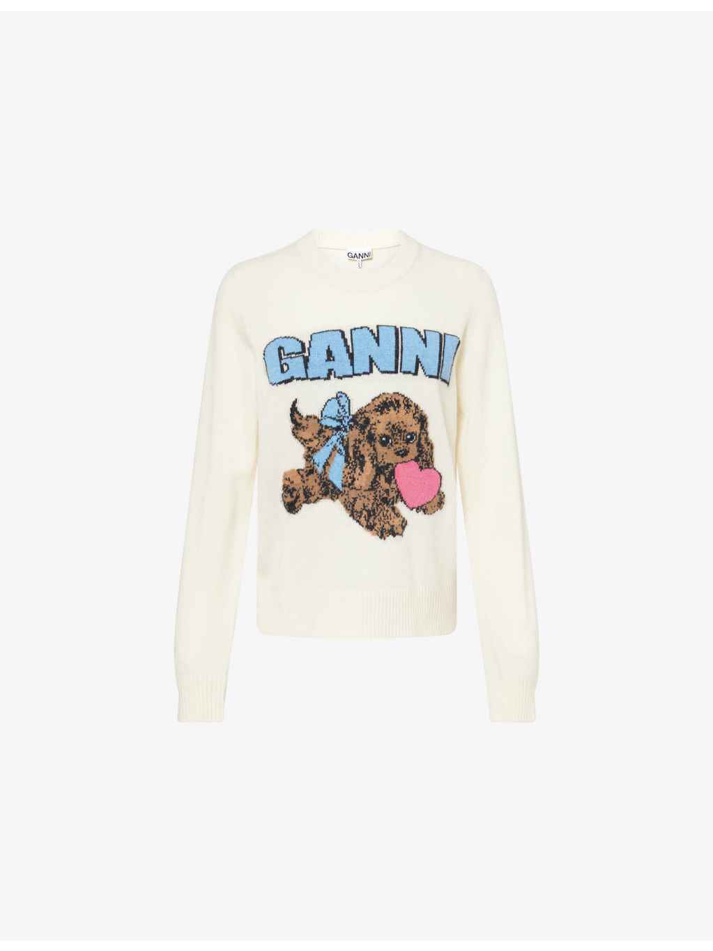 Puppy Round-Neck Wool-Blend Jumper - 1