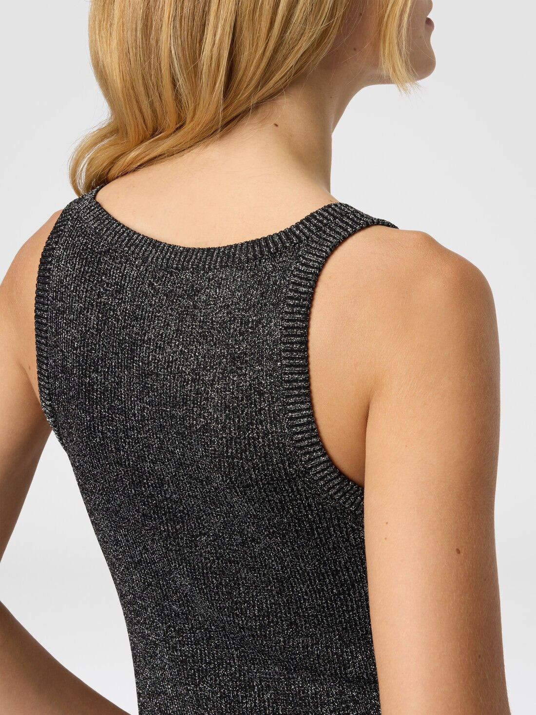 Tank Top in Viscose and Lamé Blend - 5