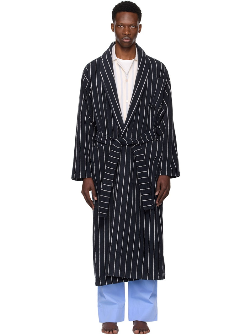 Navy Terry Classic Bathrobe 1