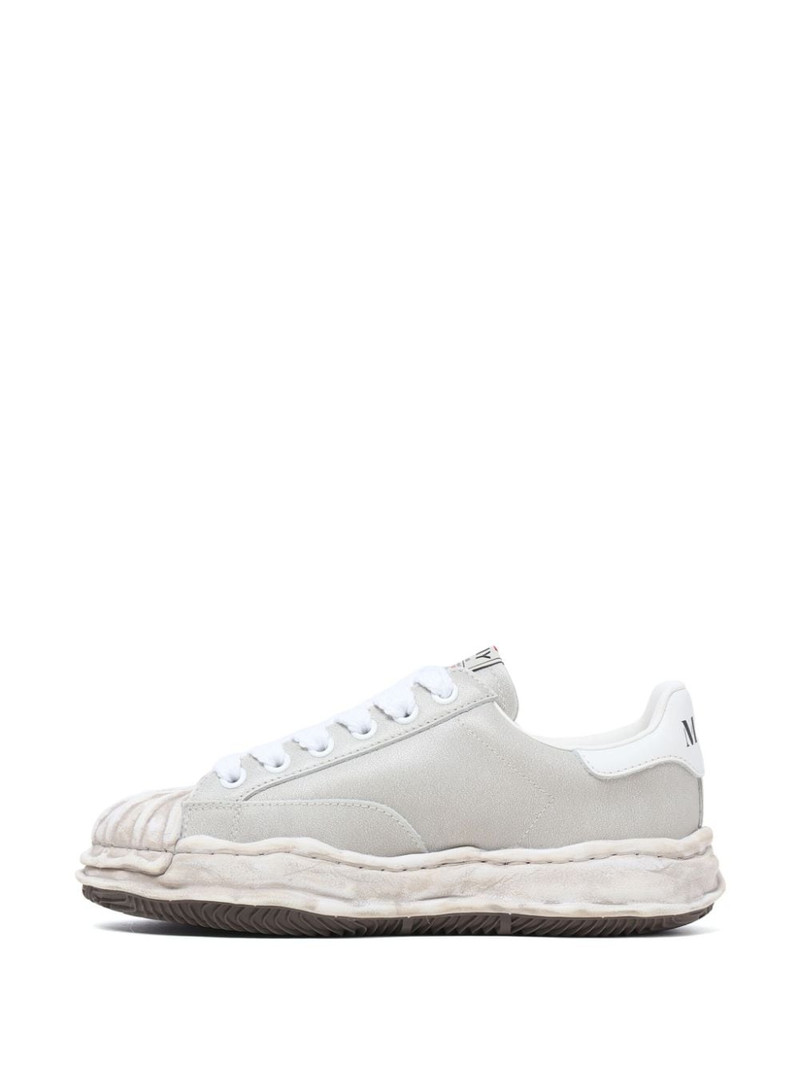 Blakey distressed-effect leather sneakers 5