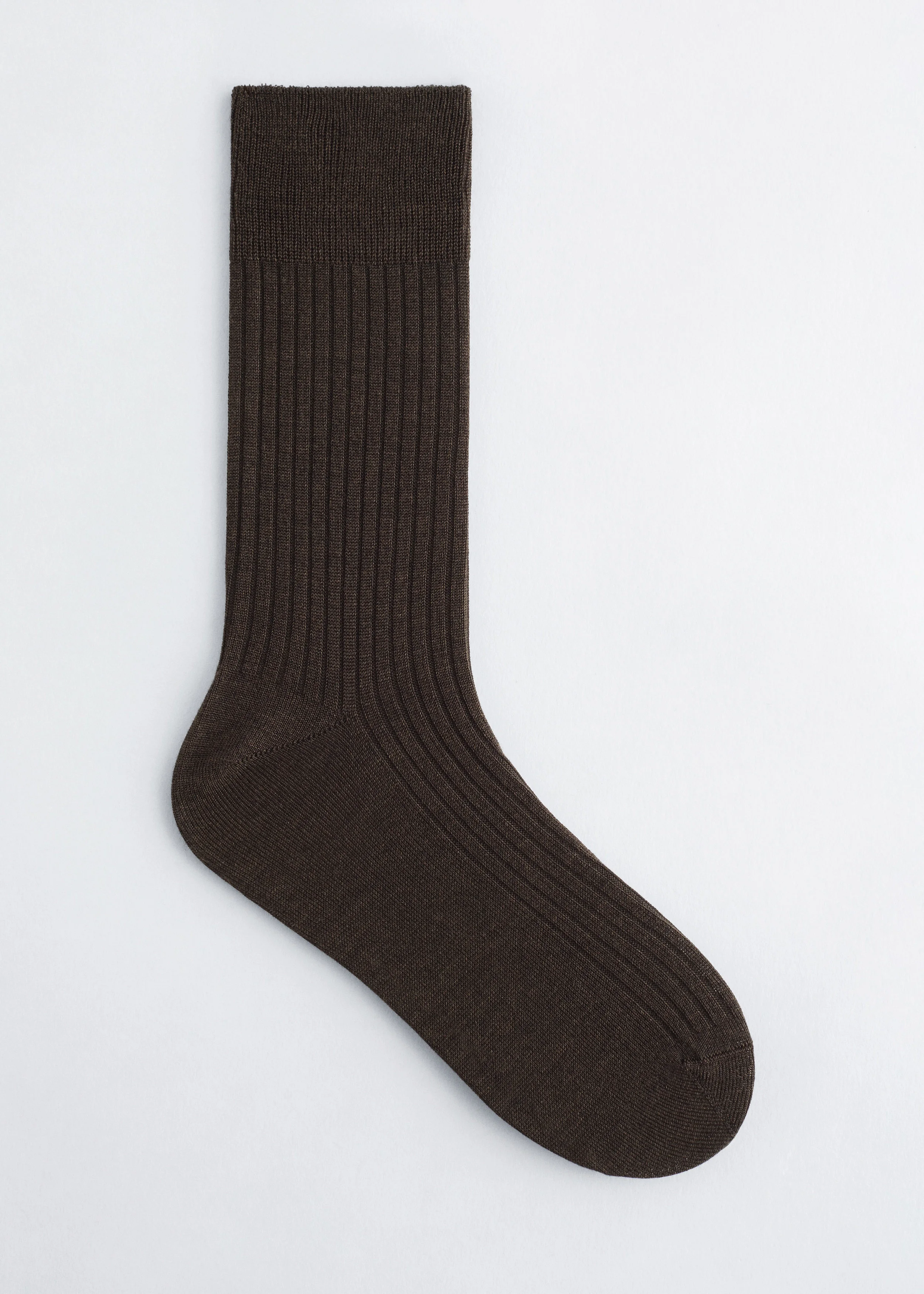 Ribbed Silk Socks - 1