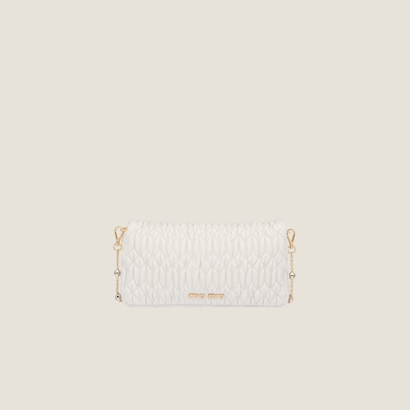 Miu Crystal Cloqué Nappa leather bag 3