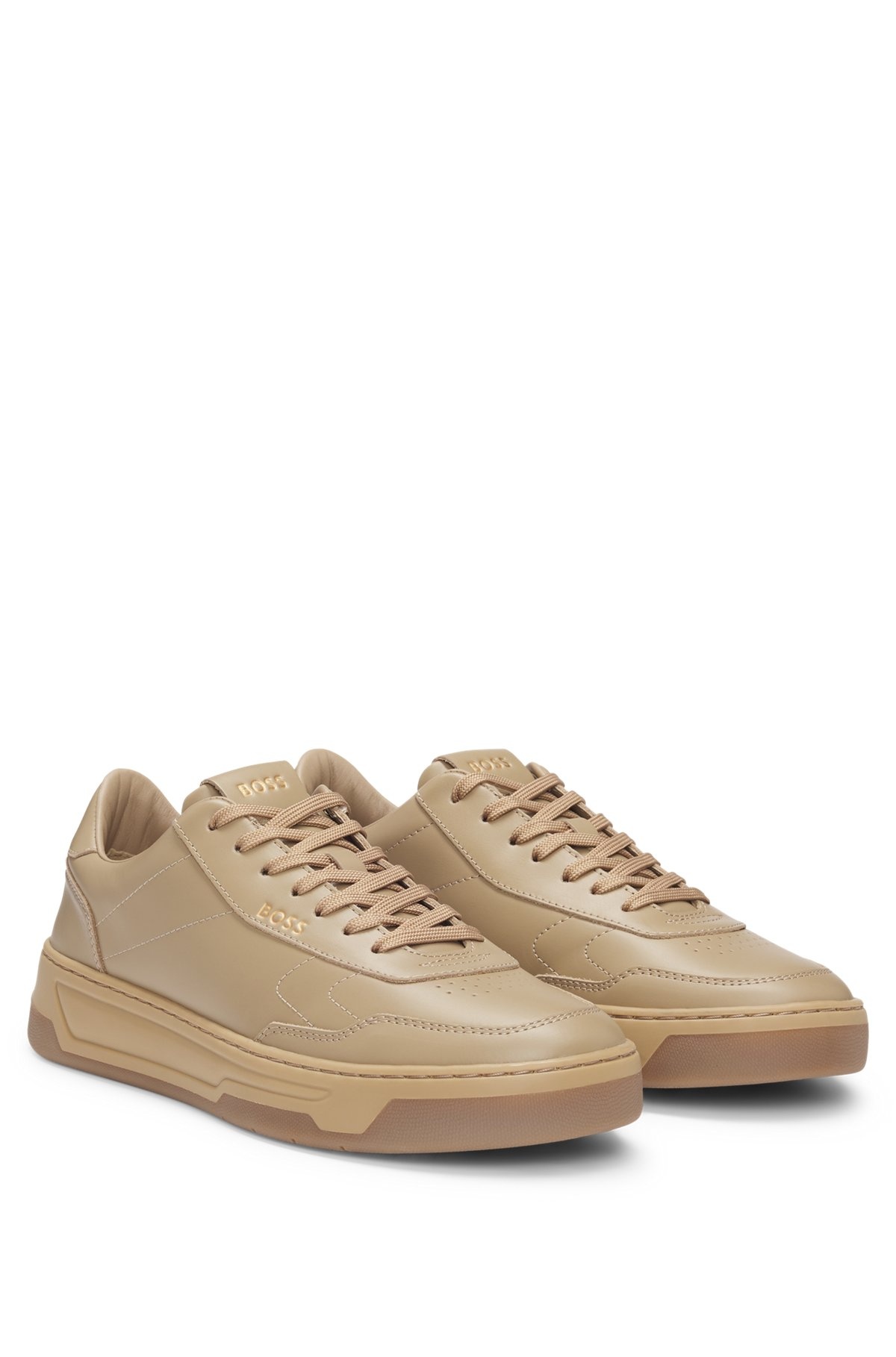 LEATHER TRAINERS WITH PADDED COLLAR - 2