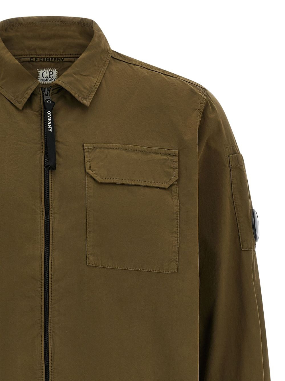 zip long-sleeved shirt jacket - 3