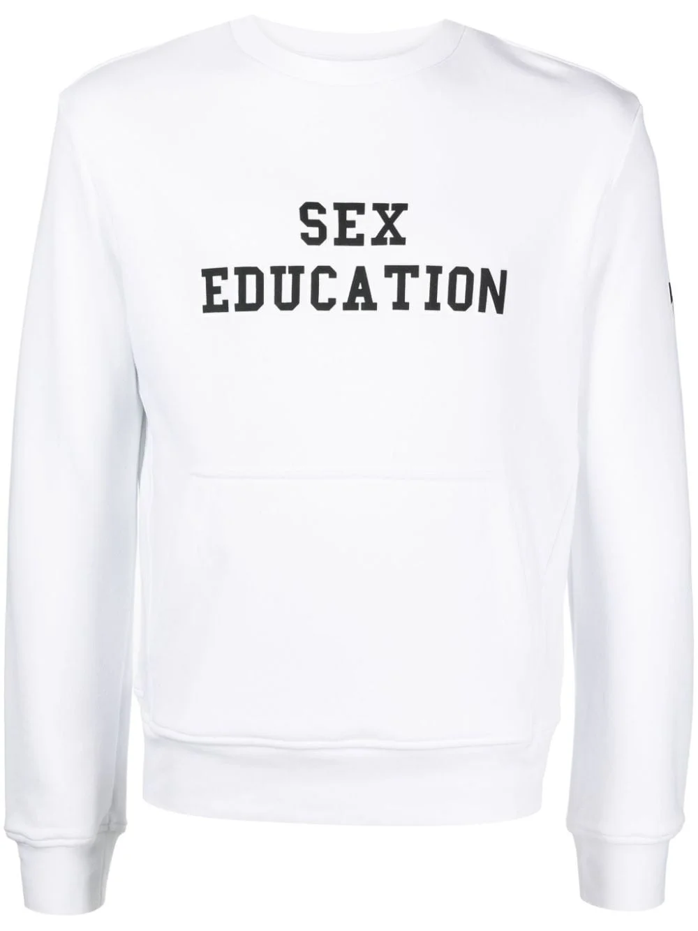 text-print crew-neck sweatshirt - 1
