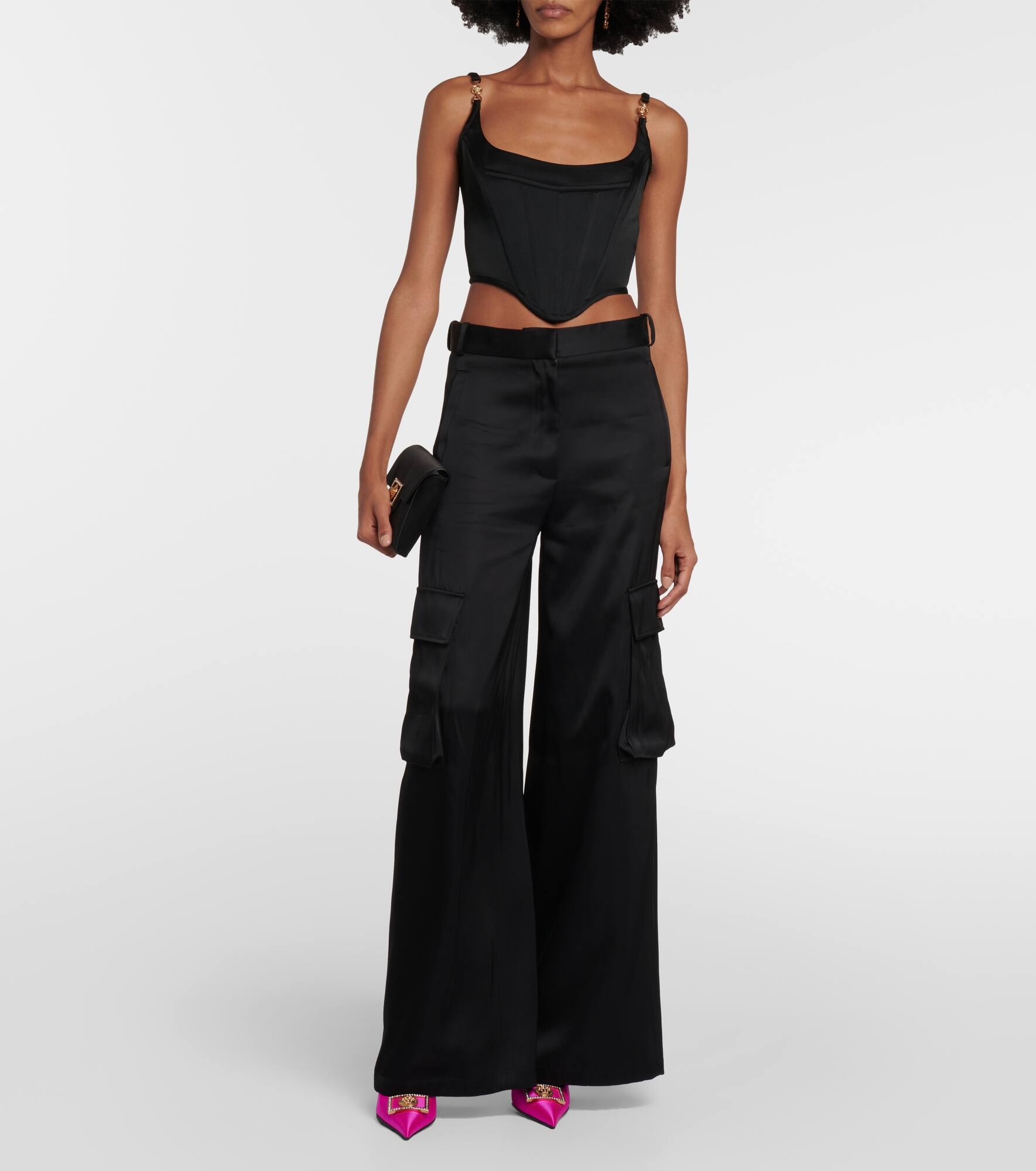 Medusa '95 embellished satin bustier - 2