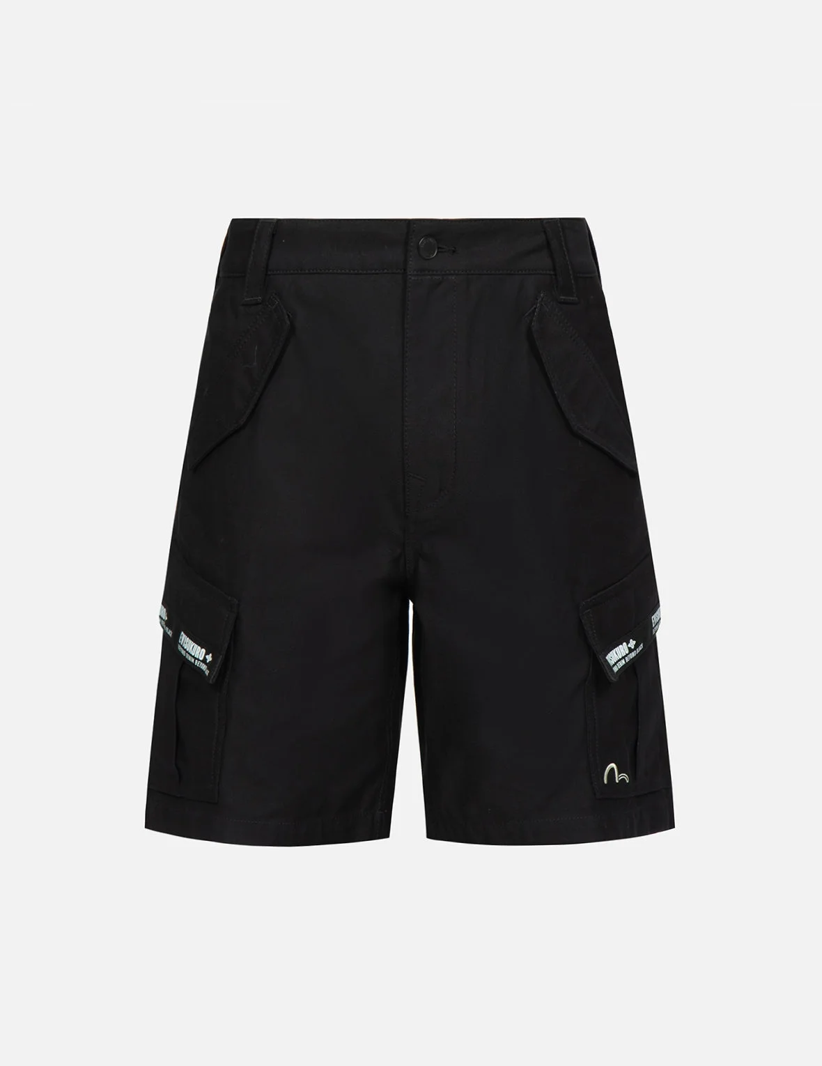 Logo Tape Patching Cargo Shorts - 1