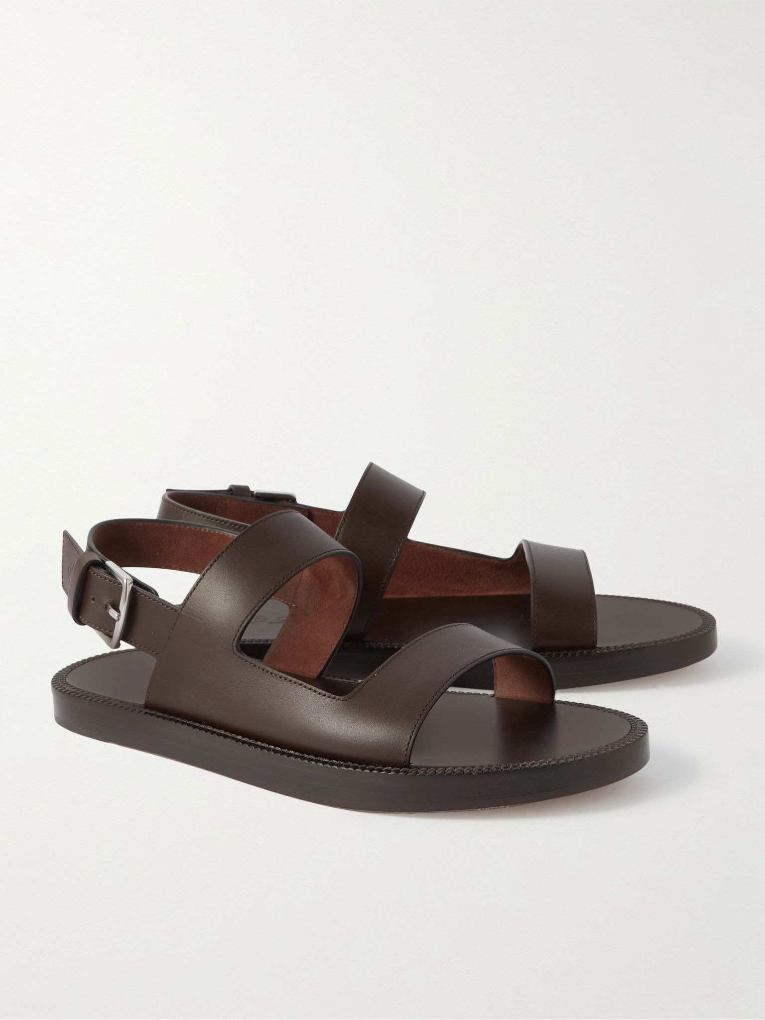 Leather Sandals Dark brown - 4