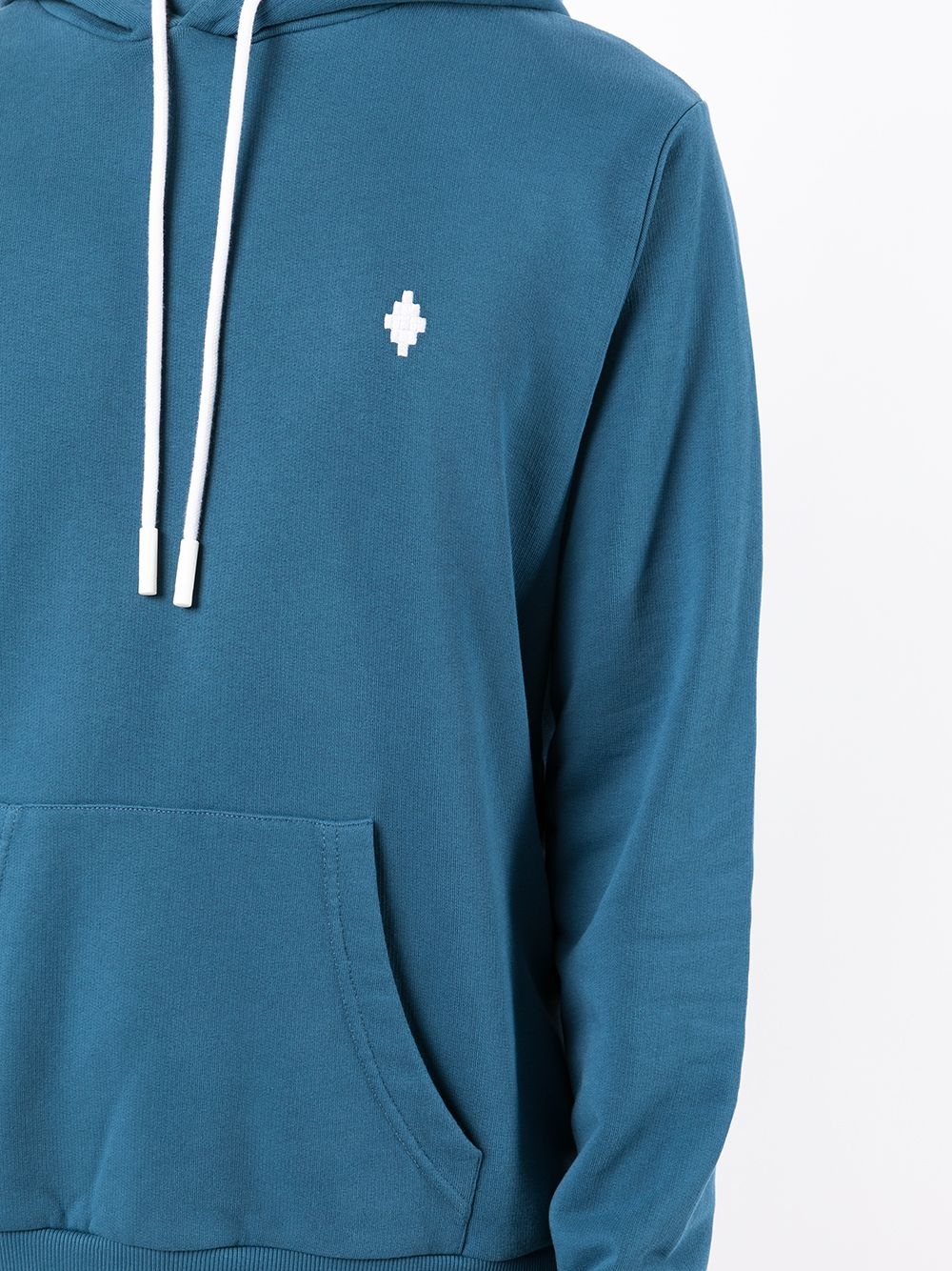 logo-embroidered drawstring hoodie - 5