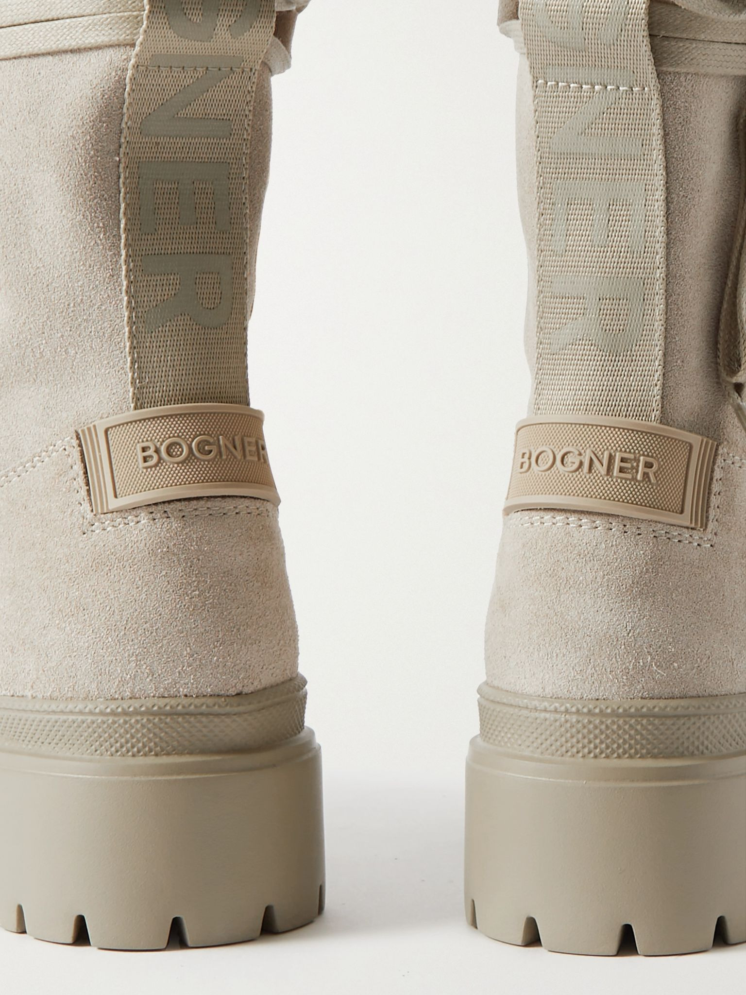 Chesa Alpina lace-up suede boots Ivory - 4