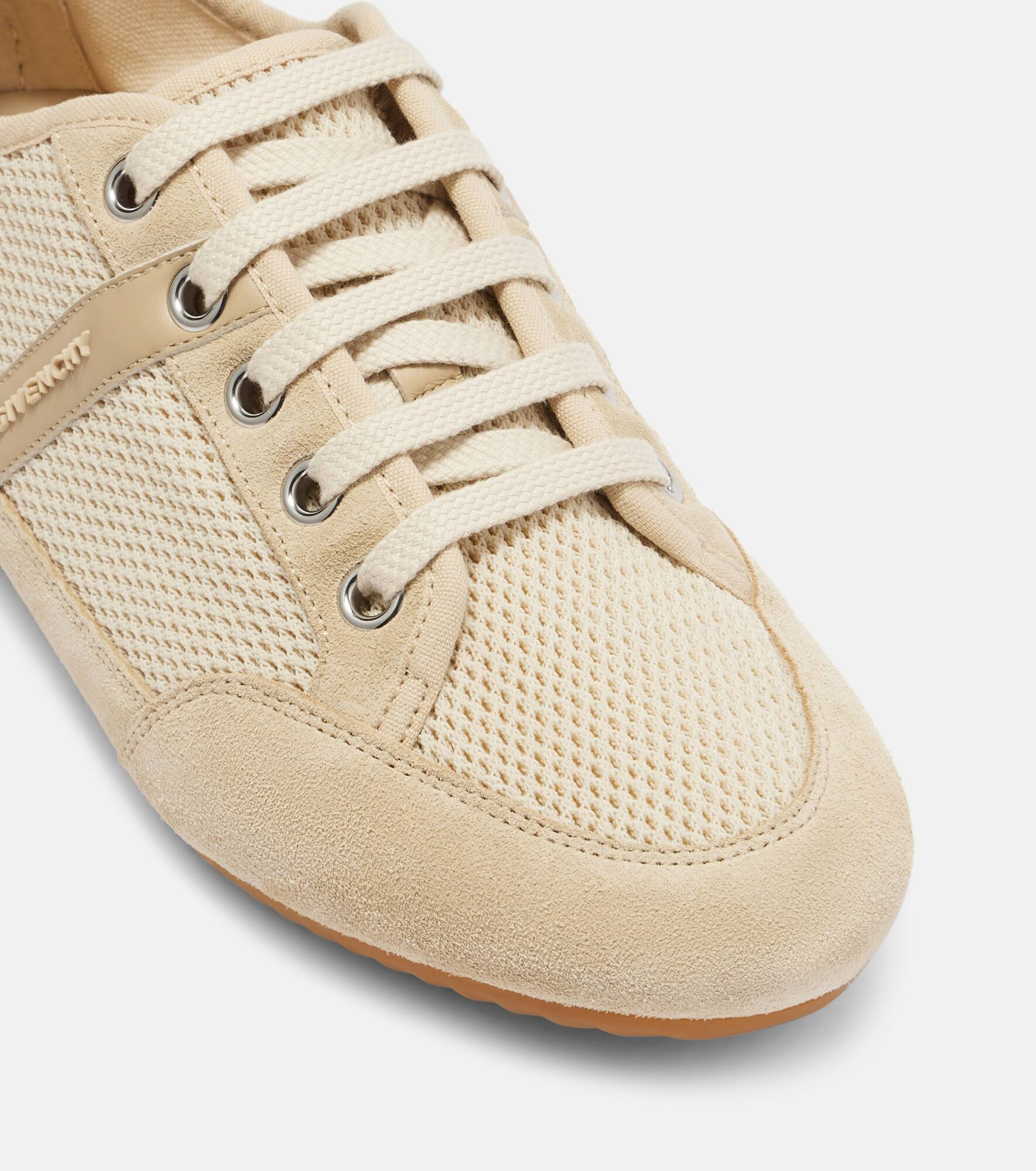 Slim suede-trimmed sneakers - 5