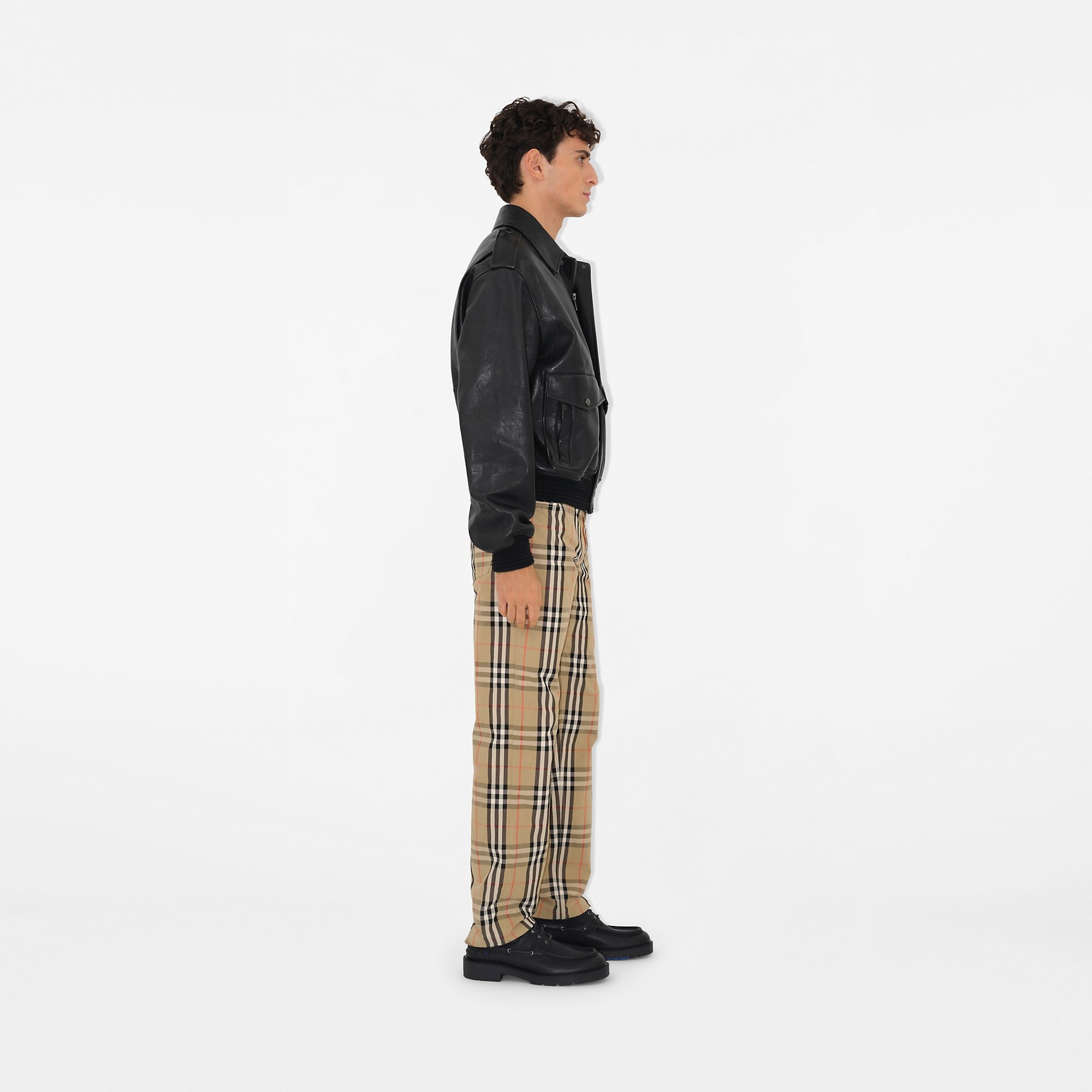 Check Cotton Trousers - 3