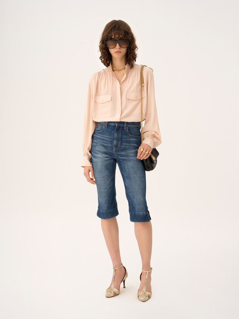 Chloé GATHERED BLOUSE IN CRÊPE DE CHINE outlook