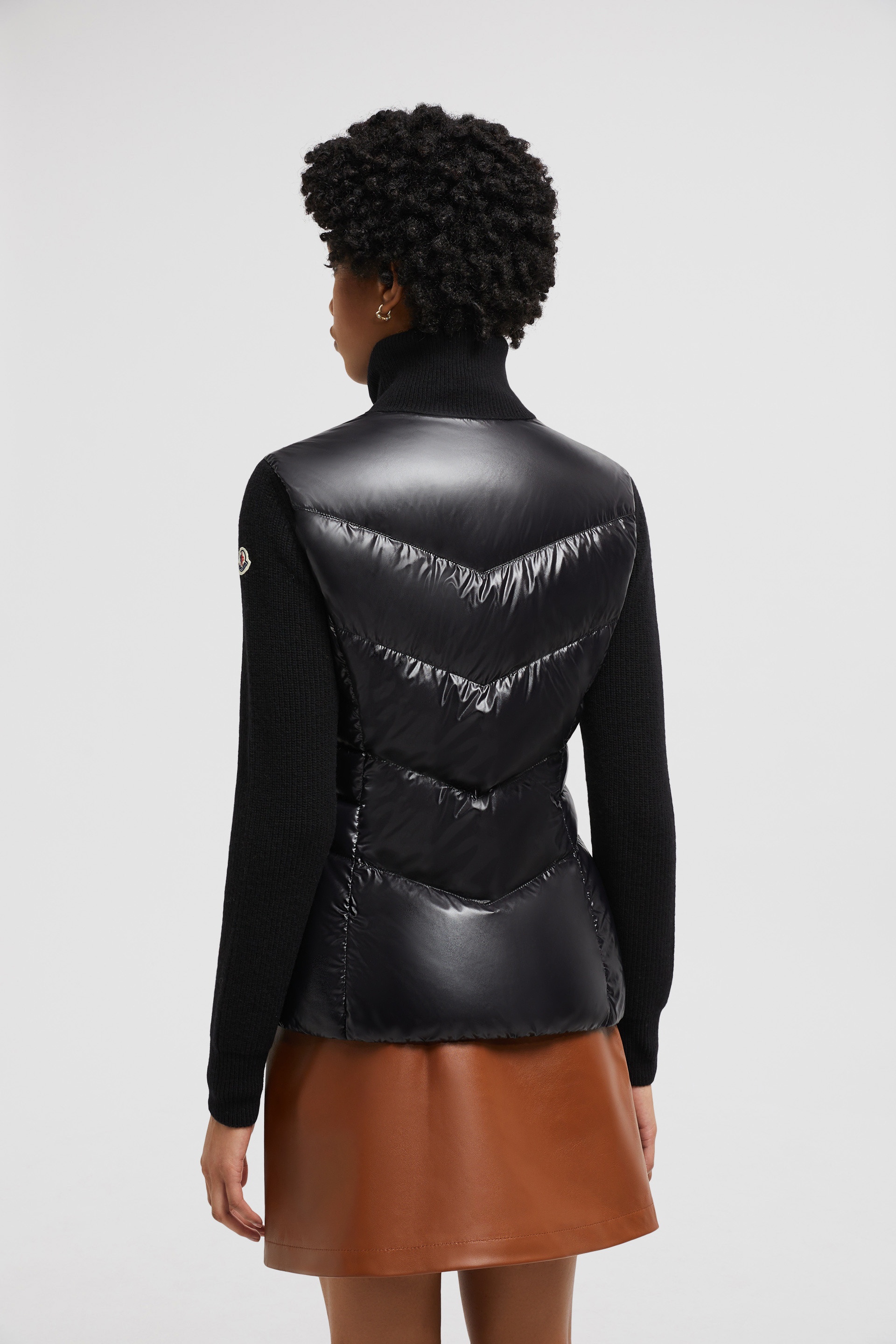 Padded Wool Zip-Up Cardigan - 5