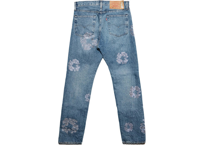 DENIM TEARS Denim Tears Bust Down Tears 501 Jeans Light Wash outlook