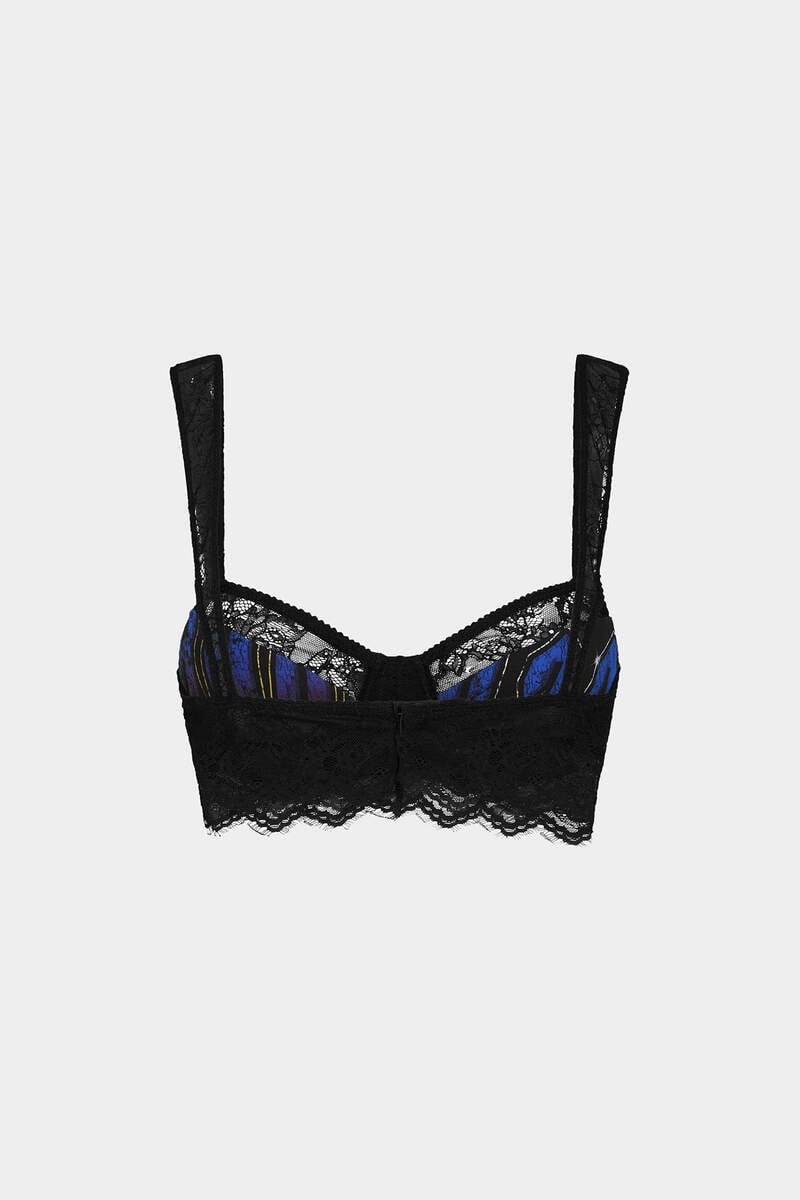 SEXY PUNK PRINTED BALCONETTE BRA - 2