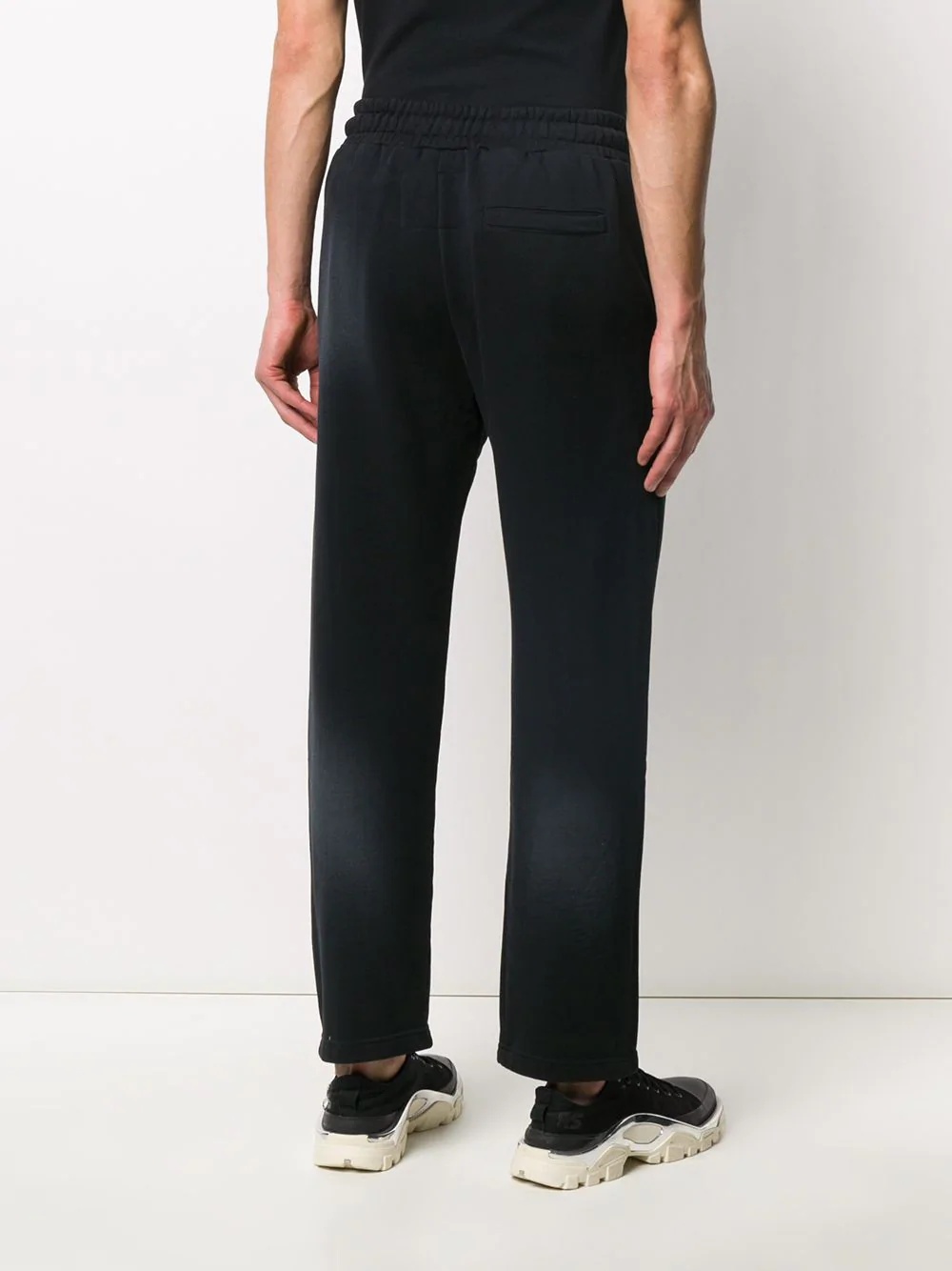 faded straight leg trousers - 4