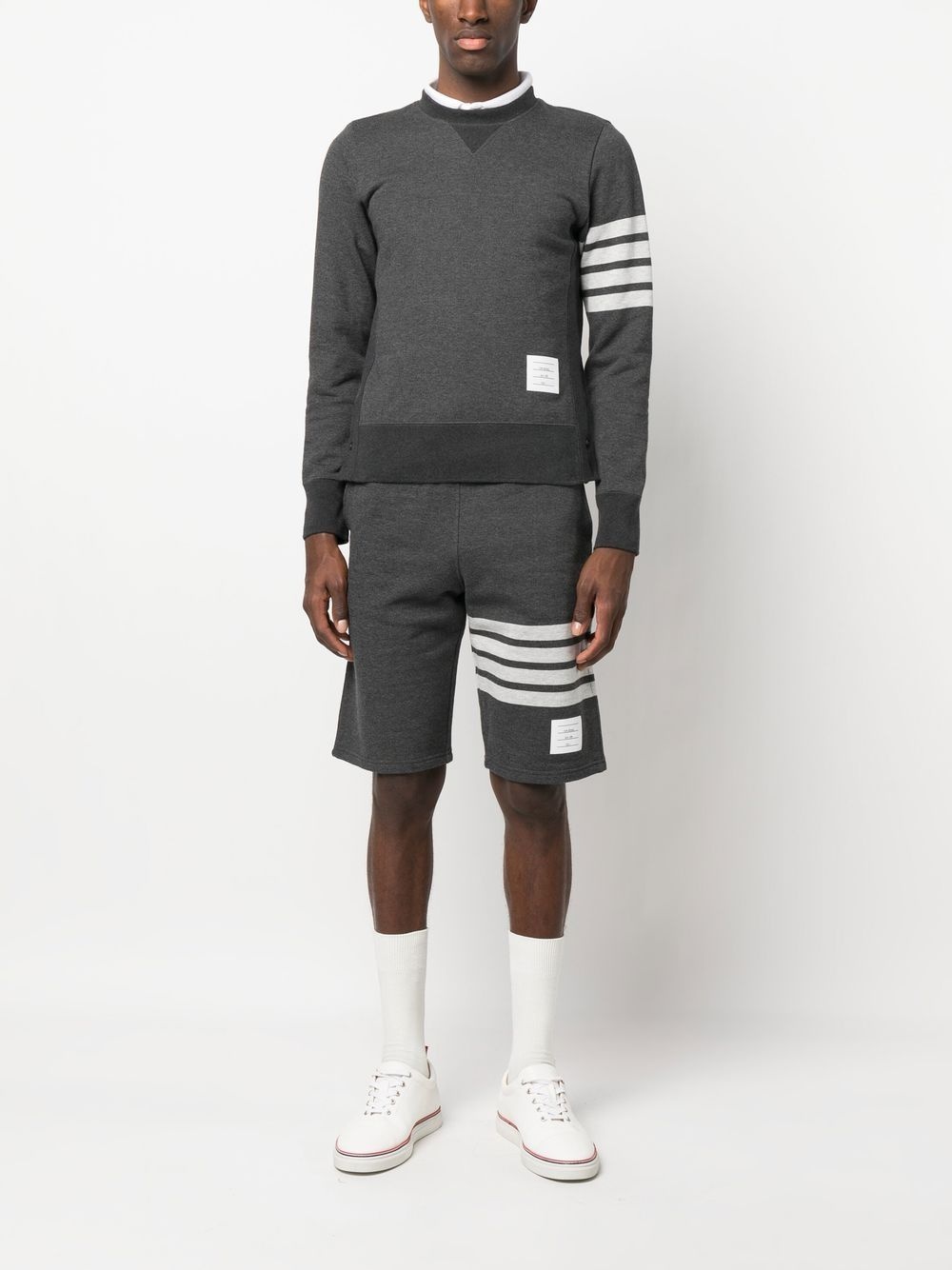 logo-patch cotton sweatshirt - 2