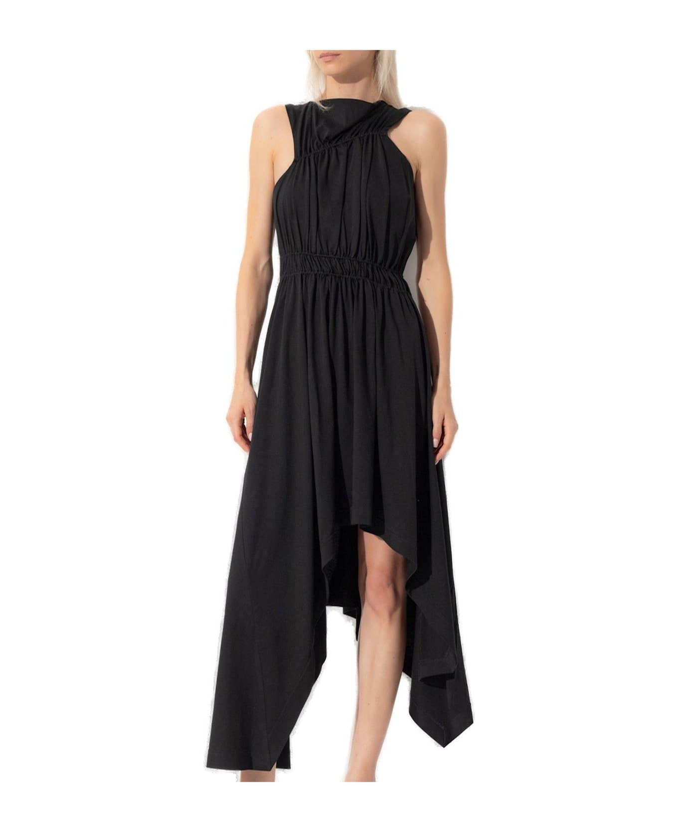 Asymmetric Gathered Dress - 2