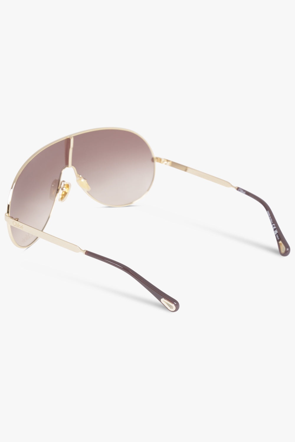 CH0283S AVIATOR FRAMELESS SUNGLASSES | BROWN/GOLD - 3