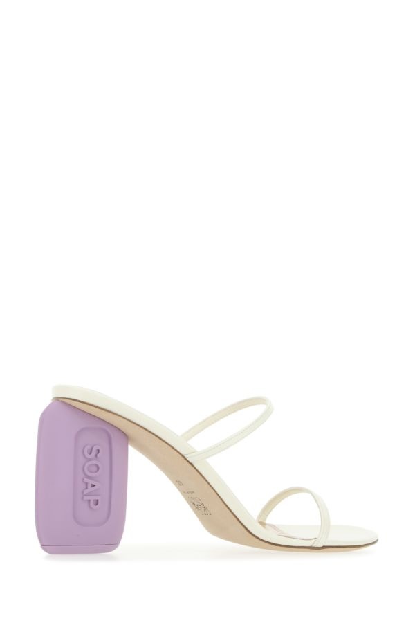 Loewe Woman Ivory Leather Soap Mules - 3